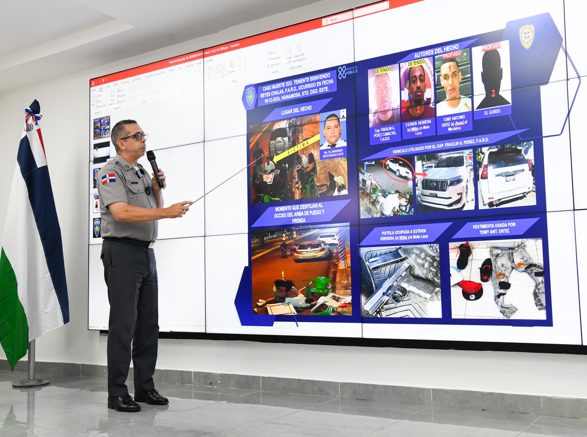 Ministerio Público de S.D.E y Policía capturan a dos de cuatro implicados en la muerte de segundo teniente de la FARD