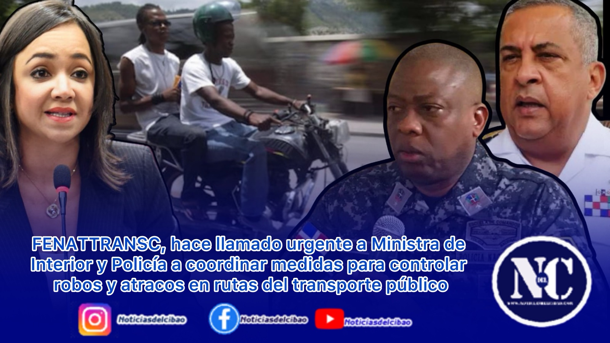 FENATTRANSC, hace llamado urgente a Ministra de Interior y Policía a coordinar medidas para controlar robos y atracos en rutas del transporte público