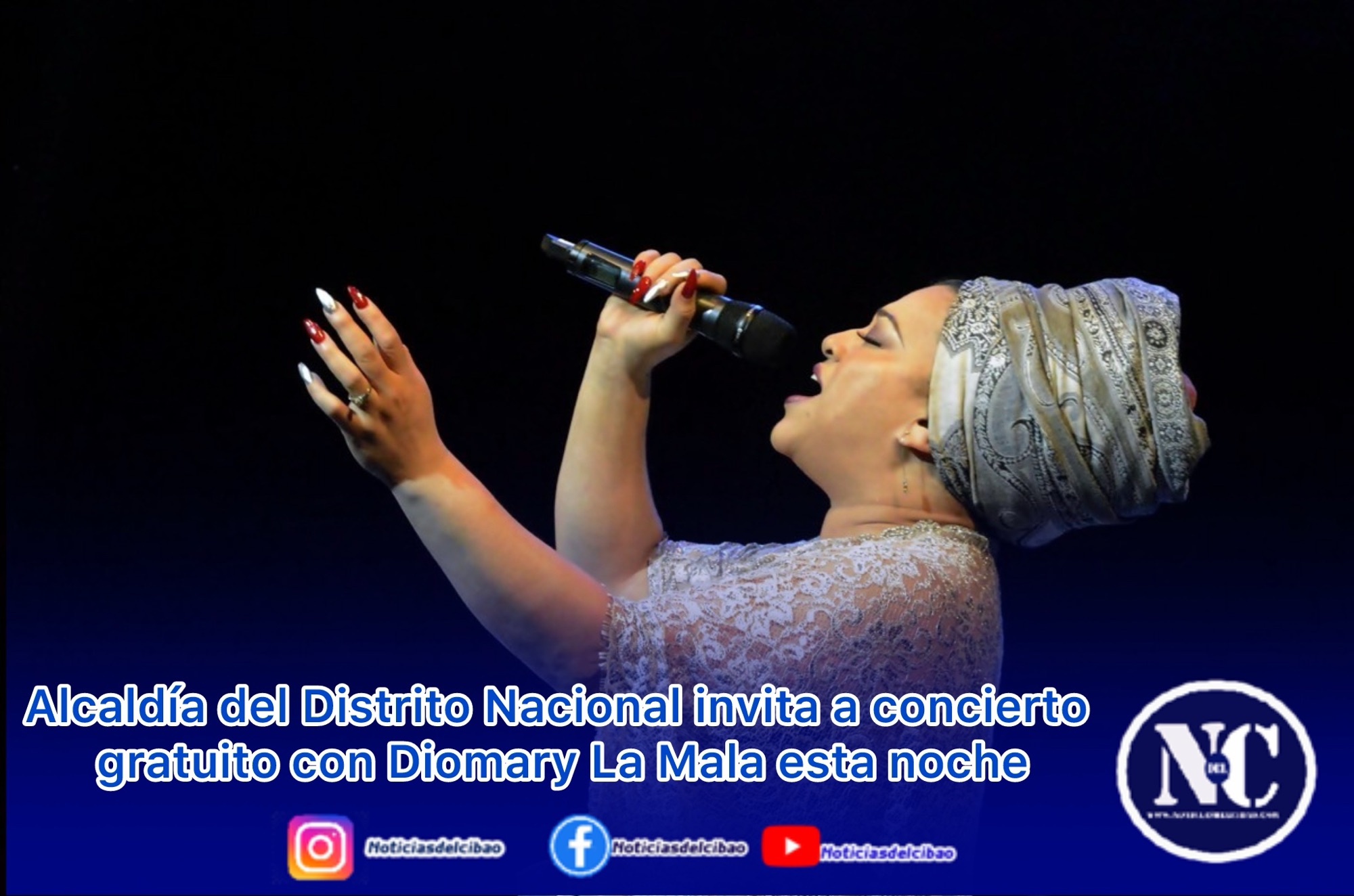 Alcaldía del Distrito Nacional invita a concierto gratuito con Diomary La Mala esta noche