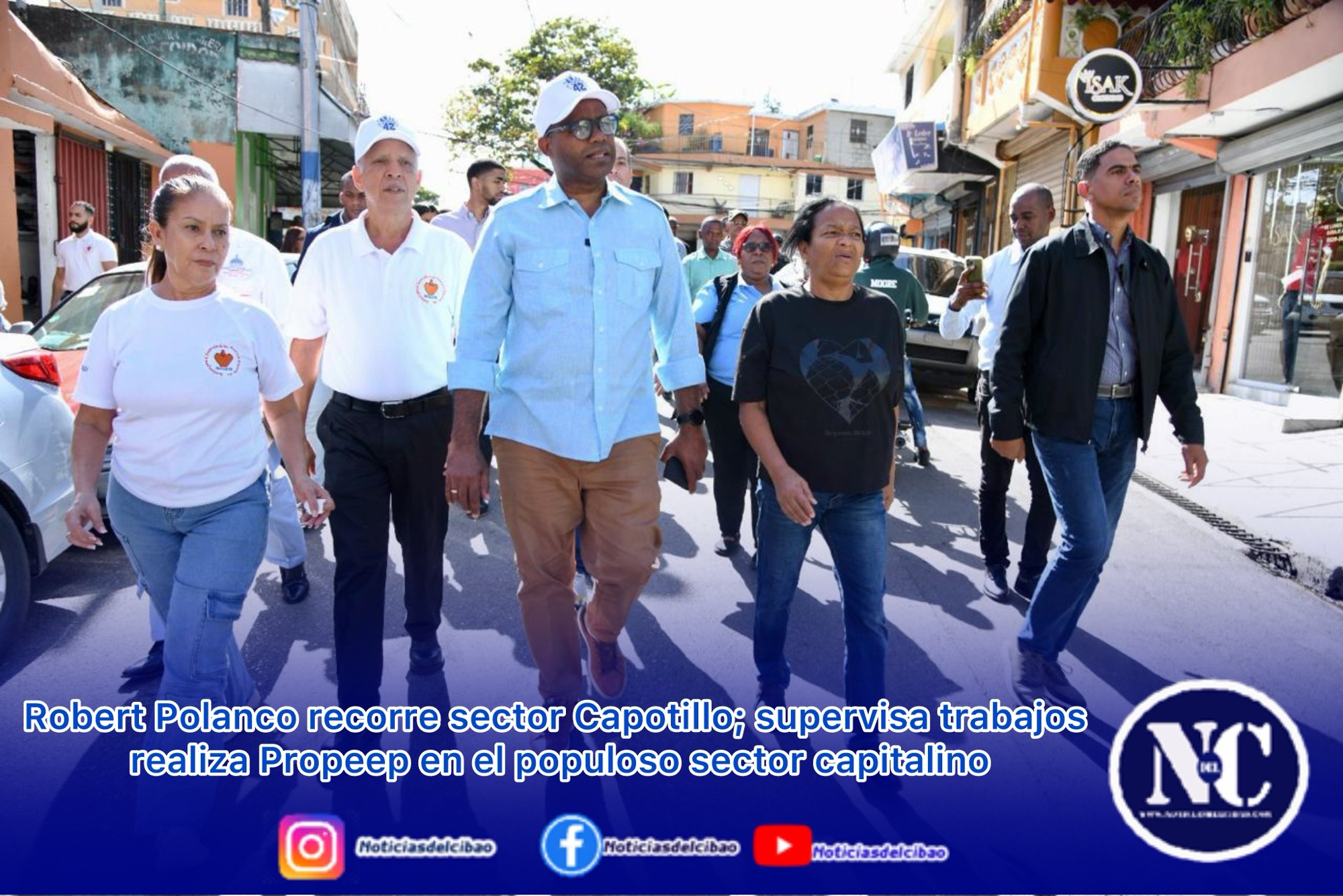 Robert Polanco recorre sector Capotillo; supervisa trabajos realiza Propeep en el populoso sector capitalino