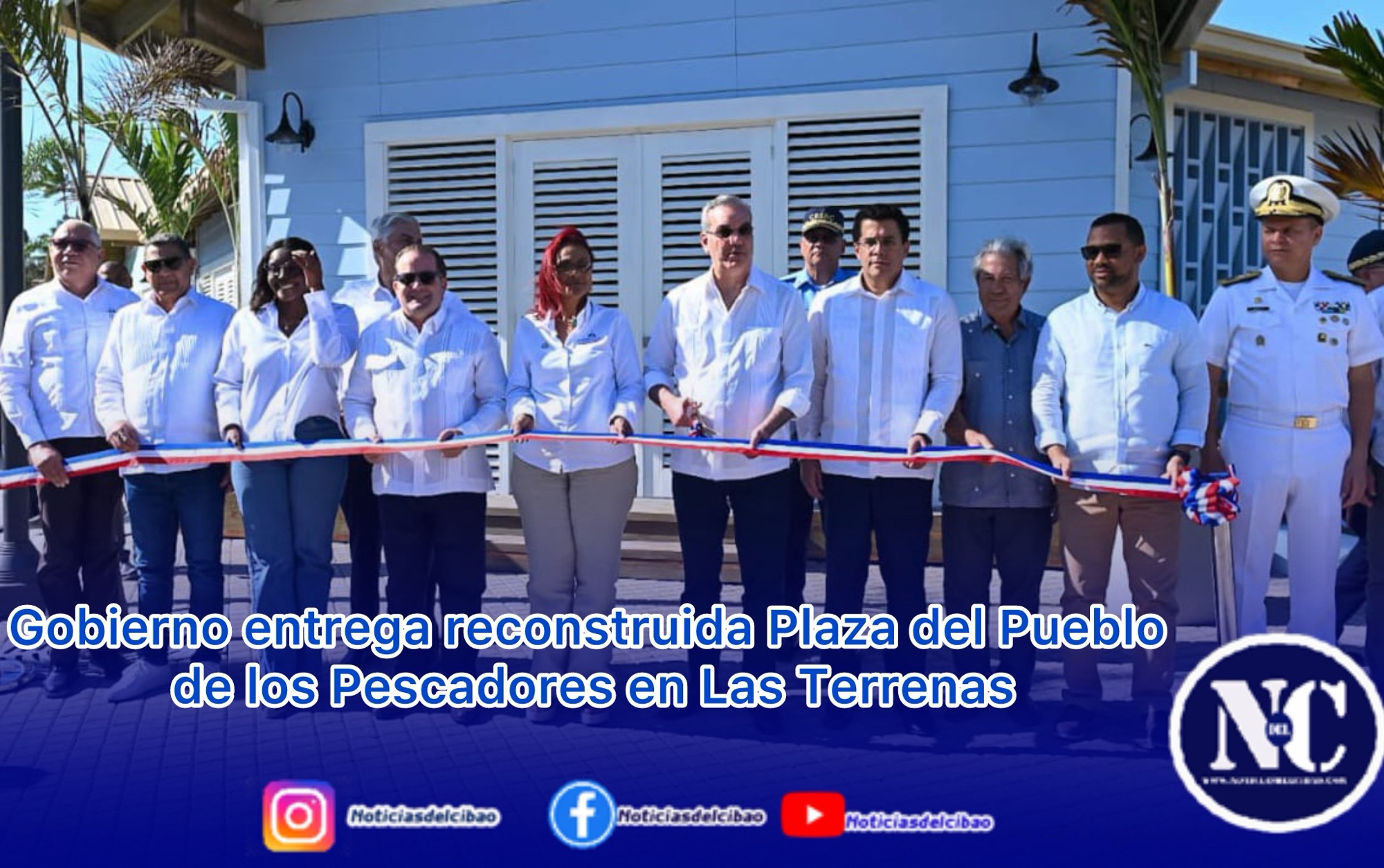 Gobierno entrega reconstruida Plaza del Pueblo de los Pescadores en Las Terrenas