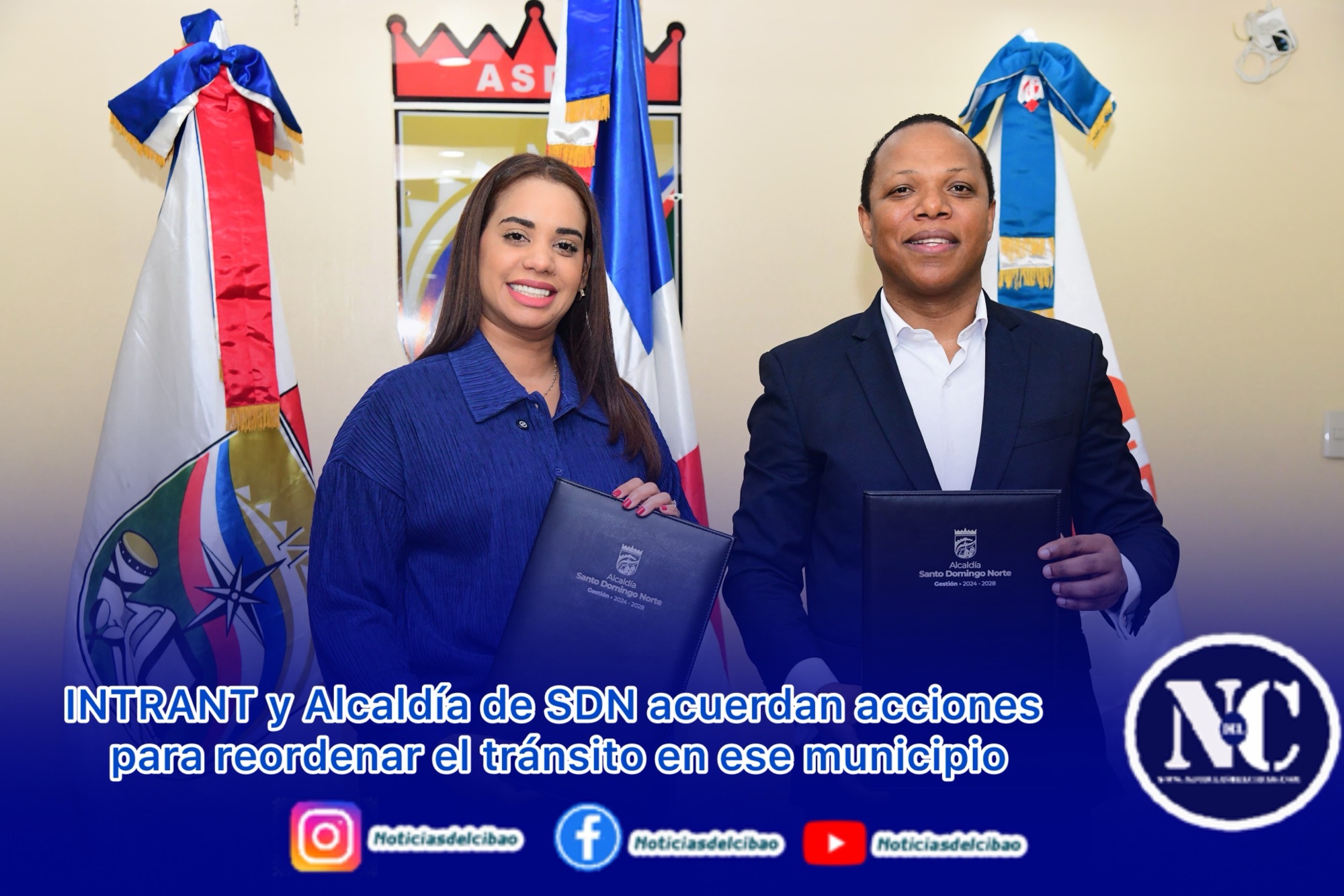 INTRANT y Alcaldía de SDN acuerdan acciones para reordenar el tránsito en ese municipio