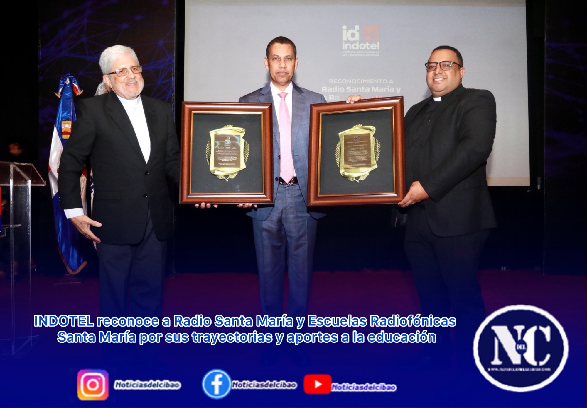 INDOTEL reconoce a Radio Santa María y Escuelas Radiofónicas Santa María por sus trayectorias y aportes a la educación