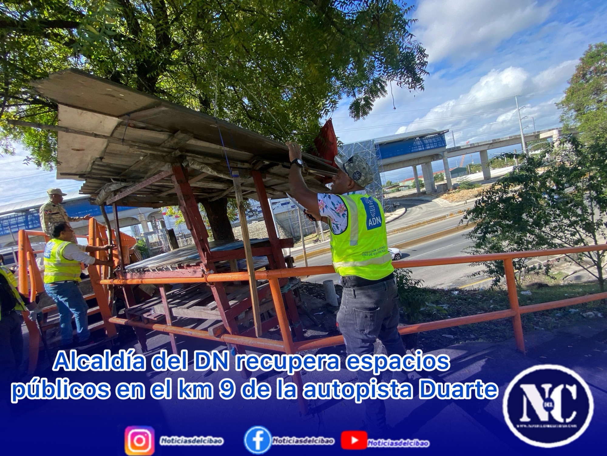 Alcaldía del DN recupera espacios públicos en el km 9 de la autopista Duarte