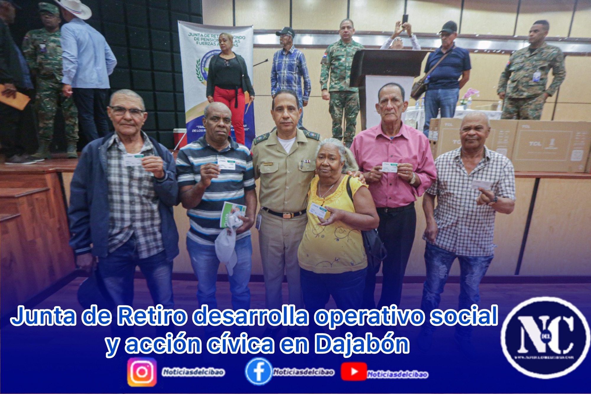 Junta de Retiro desarrolla operativo social y acción cívica en Dajabón