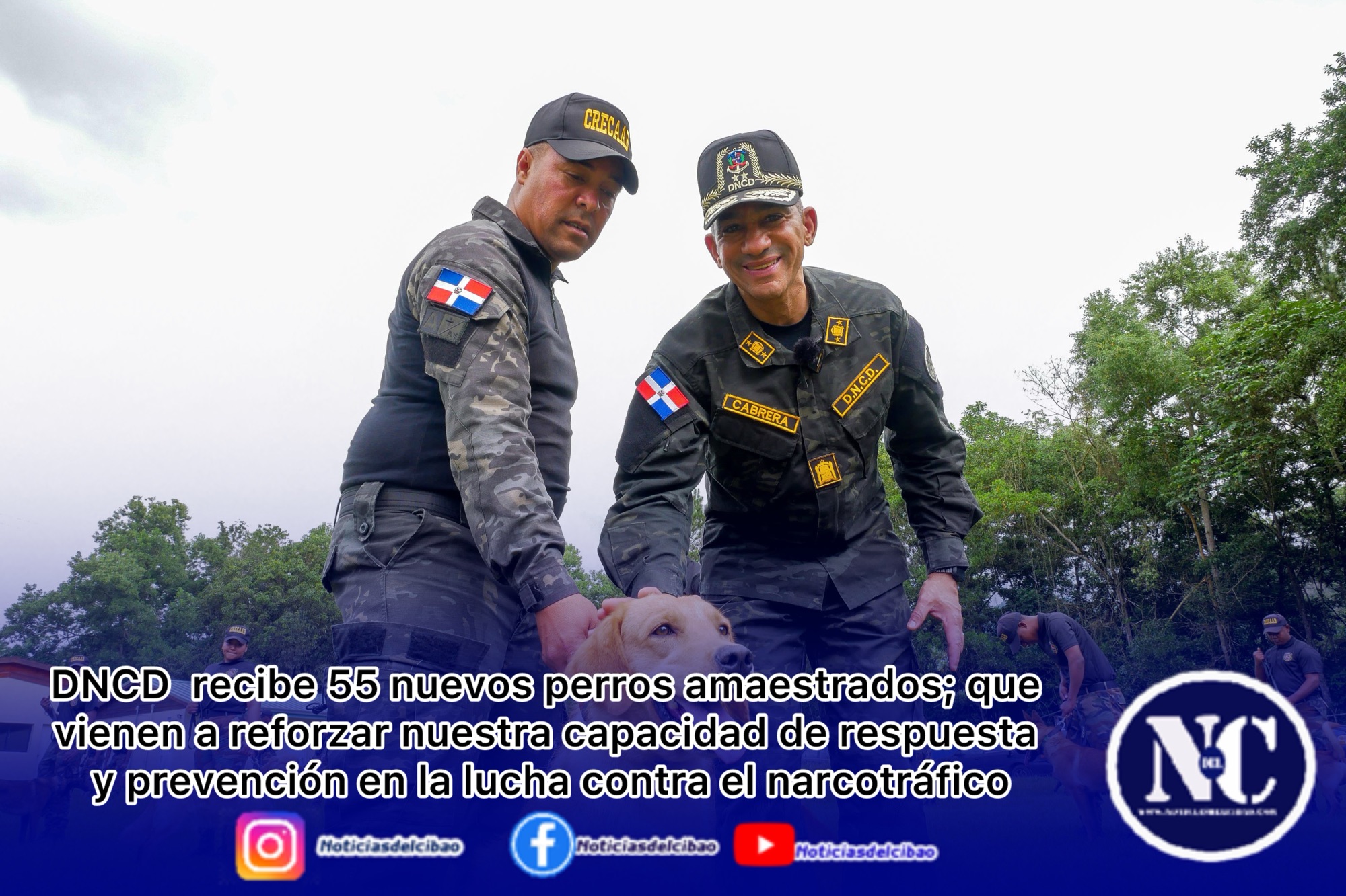DNCD recibe 55 nuevos perros amaestrados; que vienen a reforzar nuestra capacidad de respuesta y prevención en la lucha contra el narcotráfico