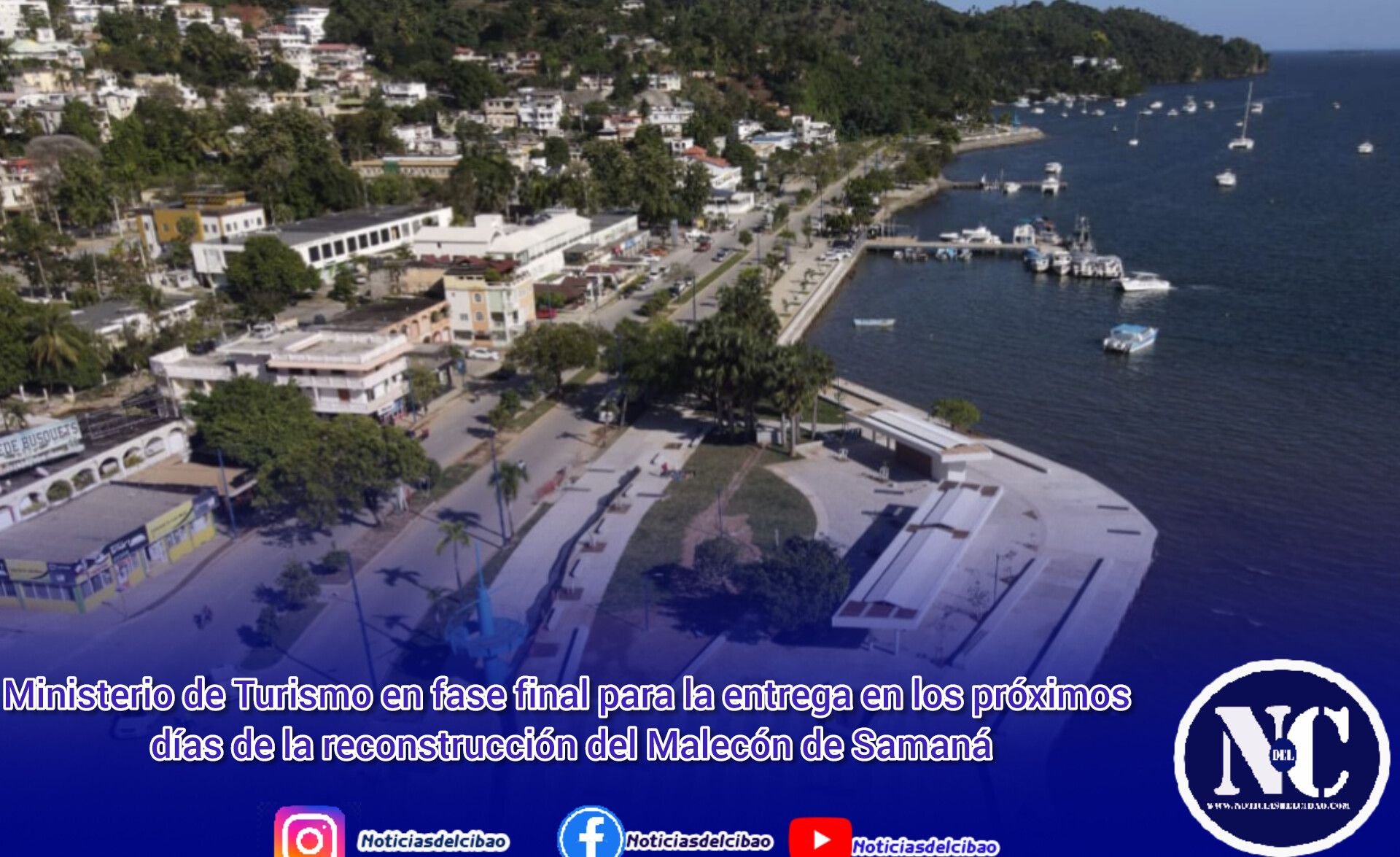 Ministerio de Turismo en fase final para la entrega en los próximos días de la reconstrucción del Malecón de Samaná