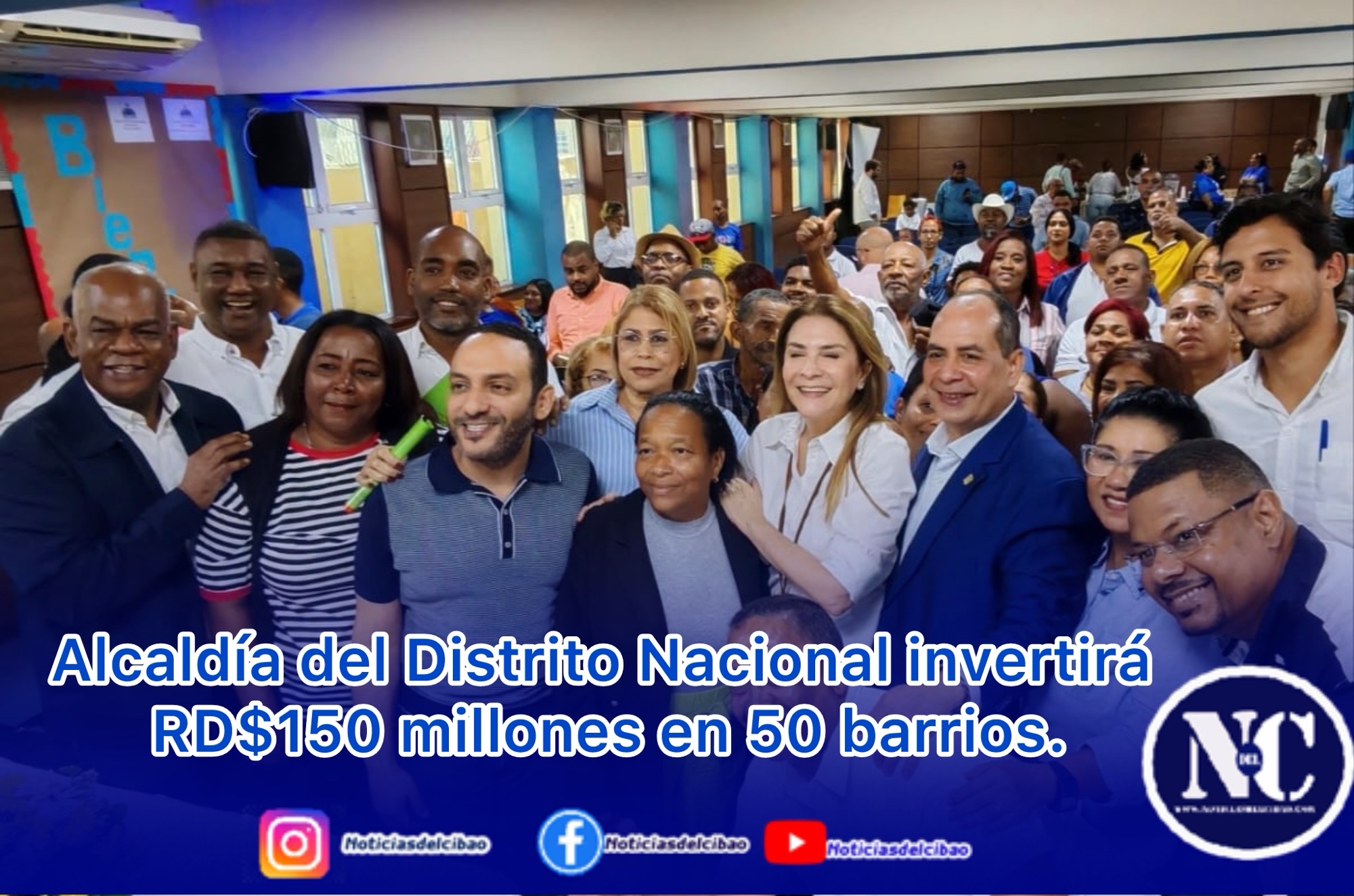 Alcaldía del Distrito Nacional invertirá RD$150 millones en 50 barrios.