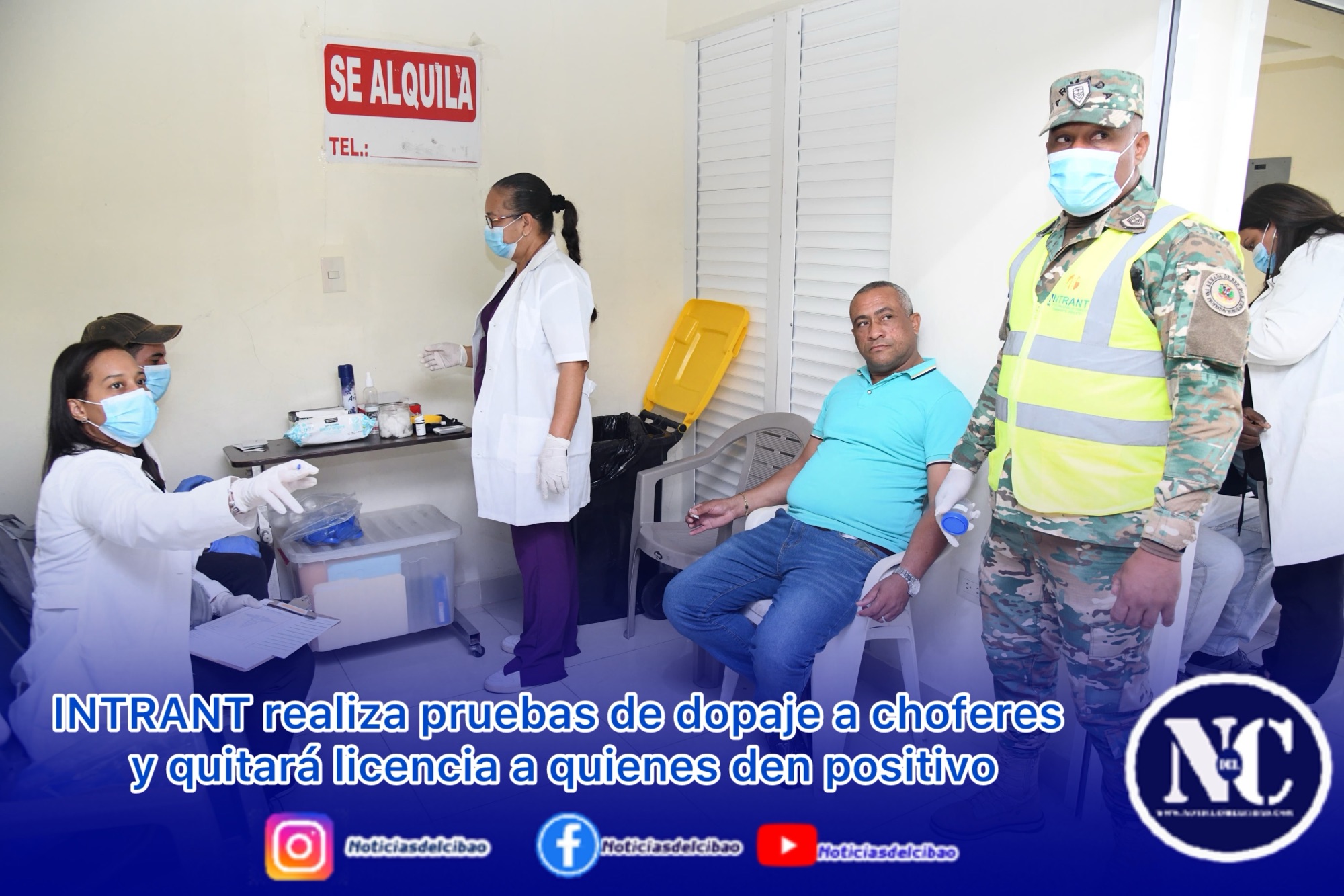 INTRANT realiza pruebas de dopaje a choferes y quitará licencia a quienes den positivo
