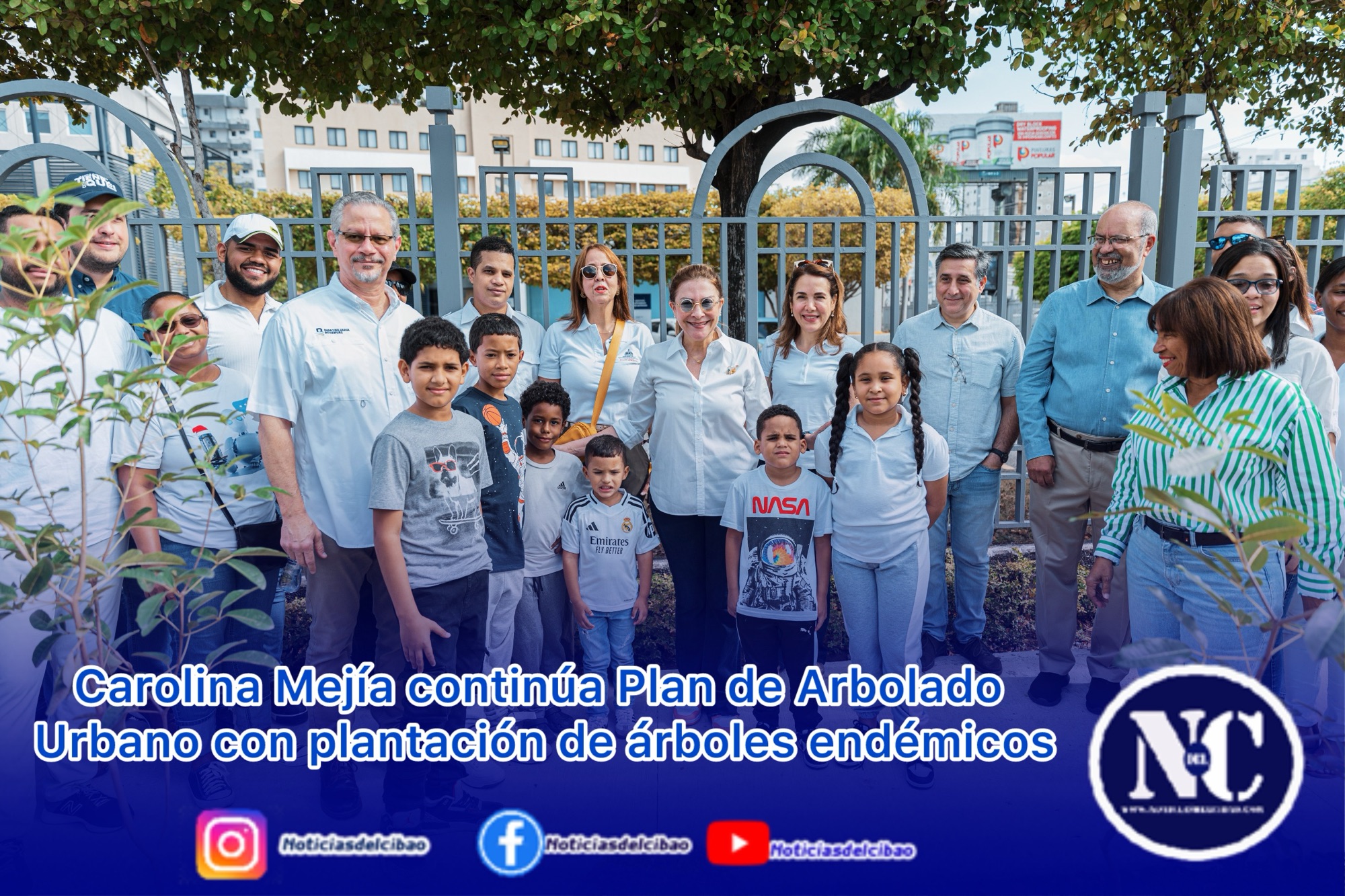 Carolina Mejía continúa Plan de Arbolado Urbano con plantación de árboles endémicos