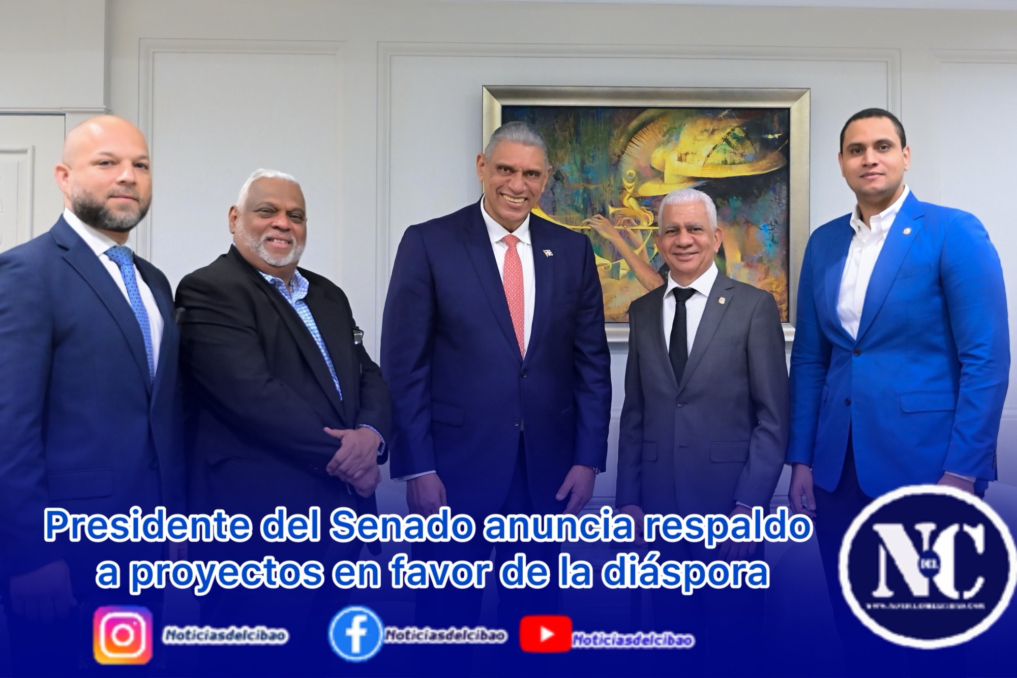Presidente del Senado anuncia respaldo a proyectos en favor de la diáspora