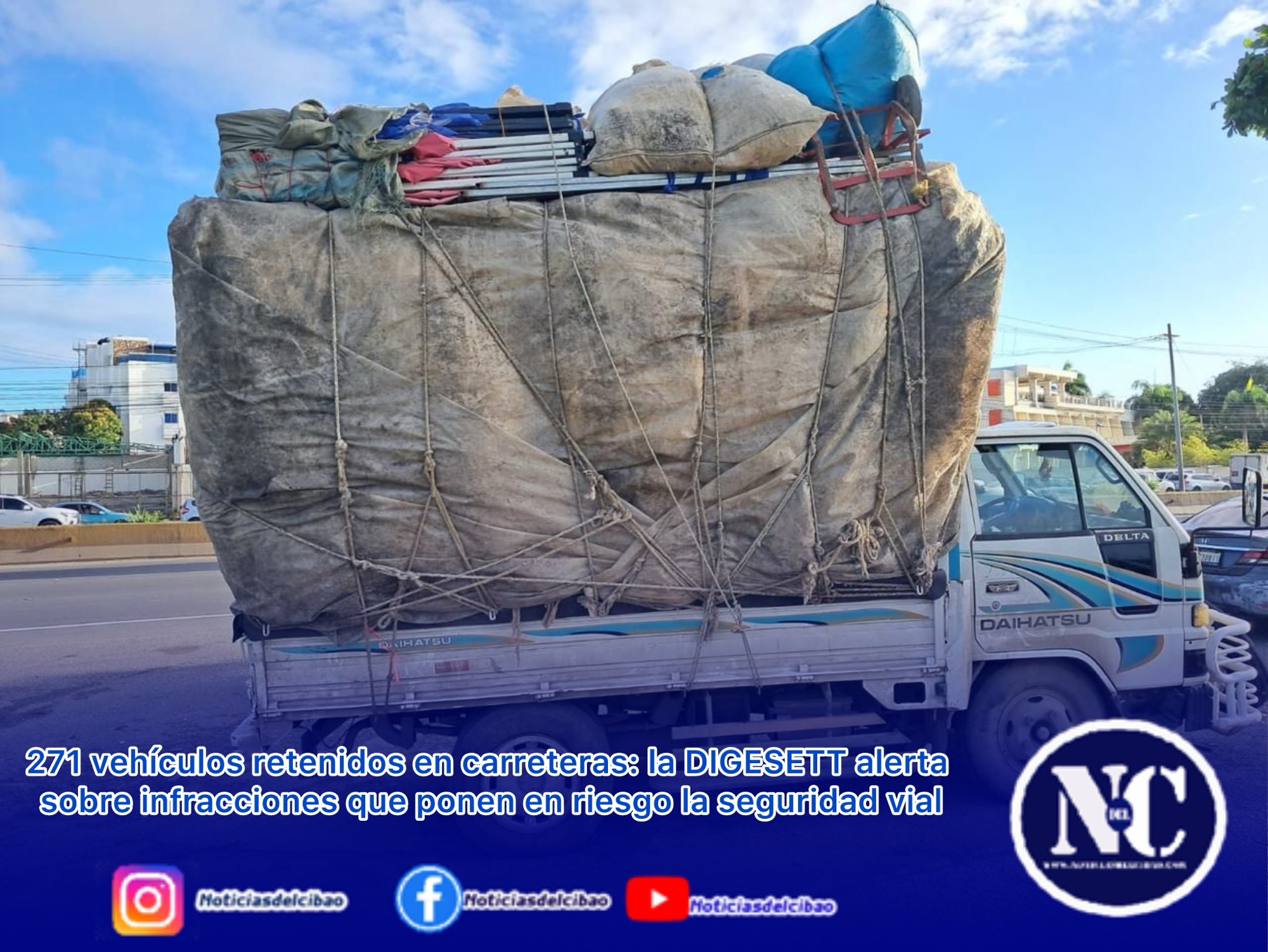 271 vehículos retenidos en carreteras: la DIGESETT alerta sobre infracciones que ponen en riesgo la seguridad vial