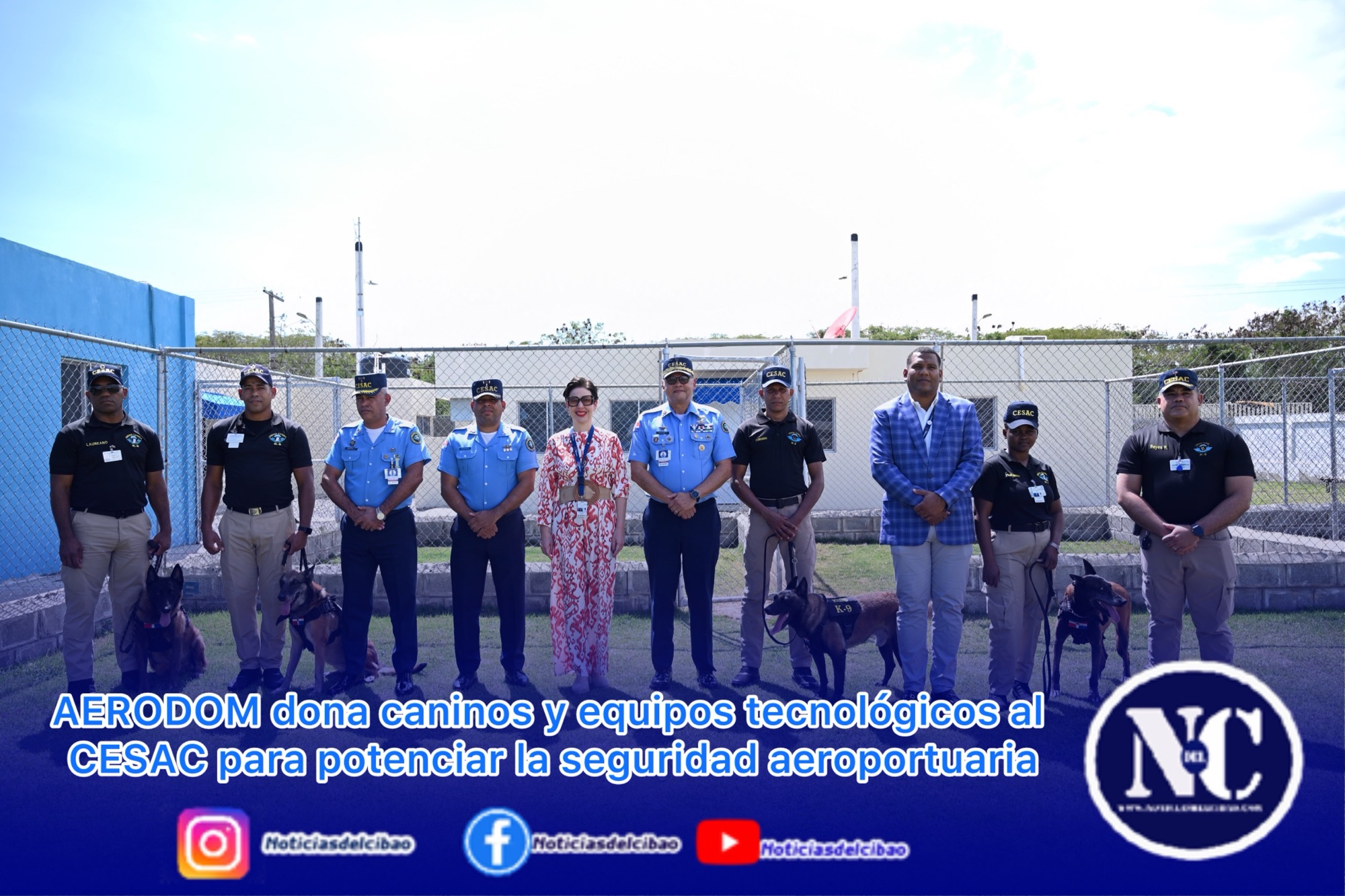 AERODOM dona caninos y equipos tecnológicos al CESAC para potenciar la seguridad aeroportuaria
