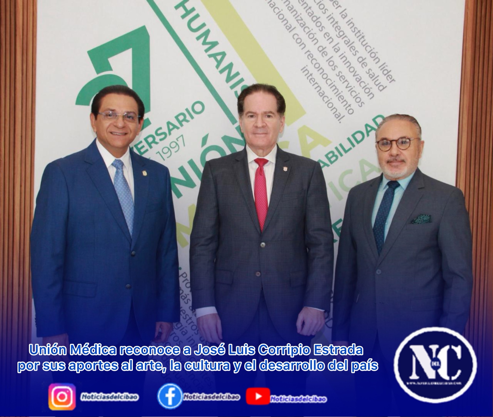 Unión Médica reconoce a José Luis Corripio Estrada por sus aportes al arte, la cultura y el desarrollo del país