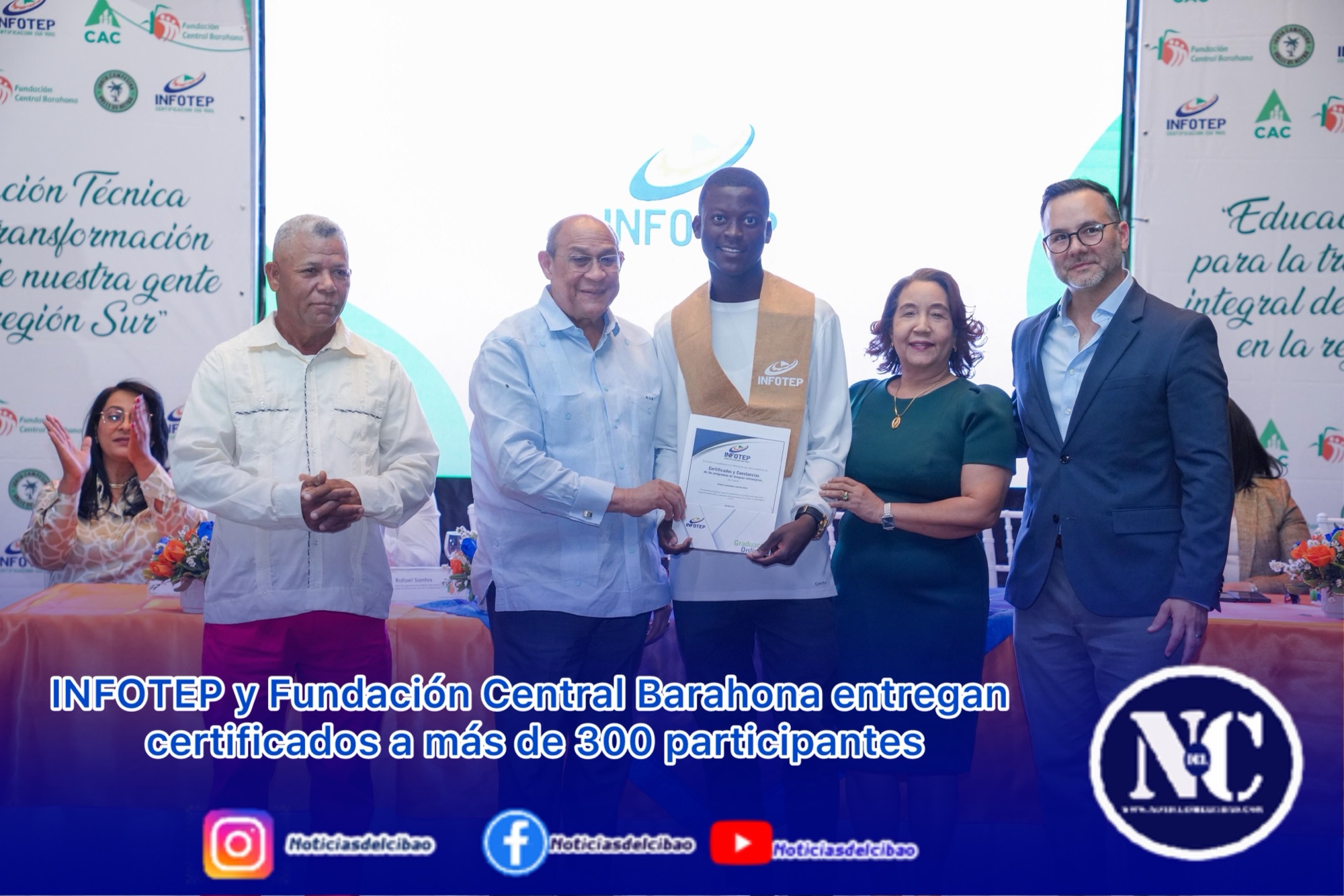INFOTEP y Fundación Central Barahona entregan certificados a más de 300 participantes