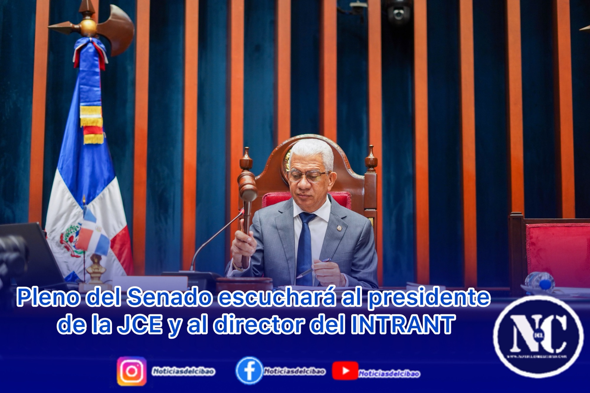 Pleno del Senado escuchará al presidente de la JCE y al director del INTRANT