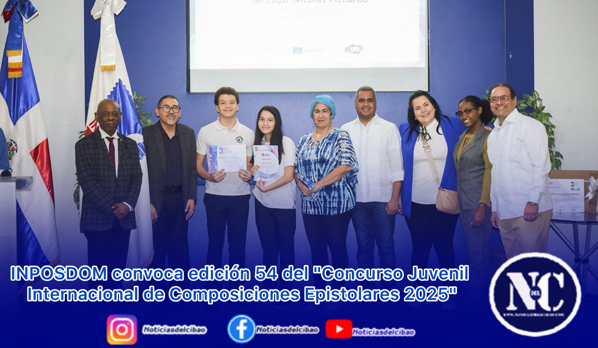 INPOSDOM convoca edición 54 del «Concurso Juvenil Internacional de Composiciones Epistolares 2025»