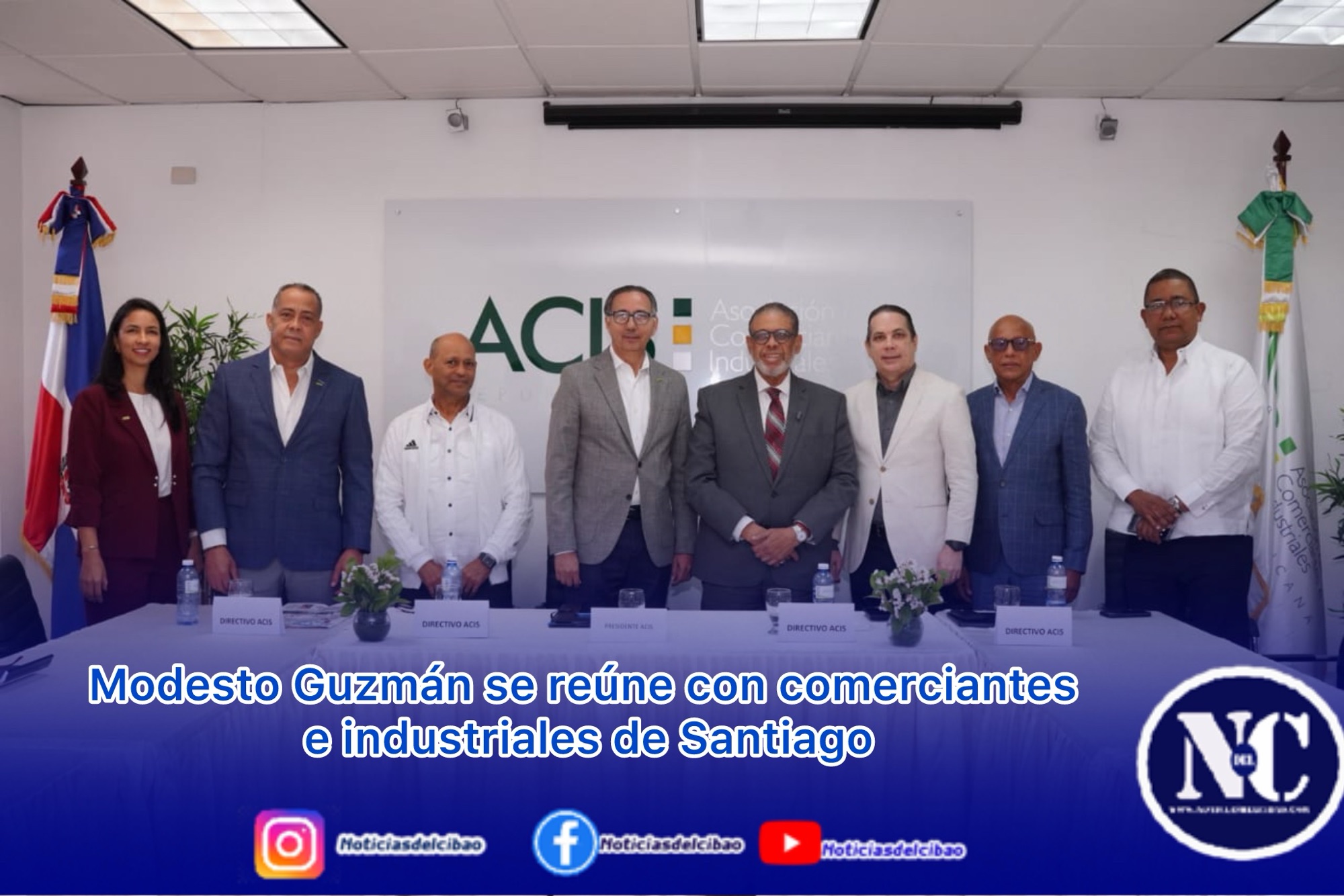 Modesto Guzmán se reúne con comerciantes e industriales de Santiago