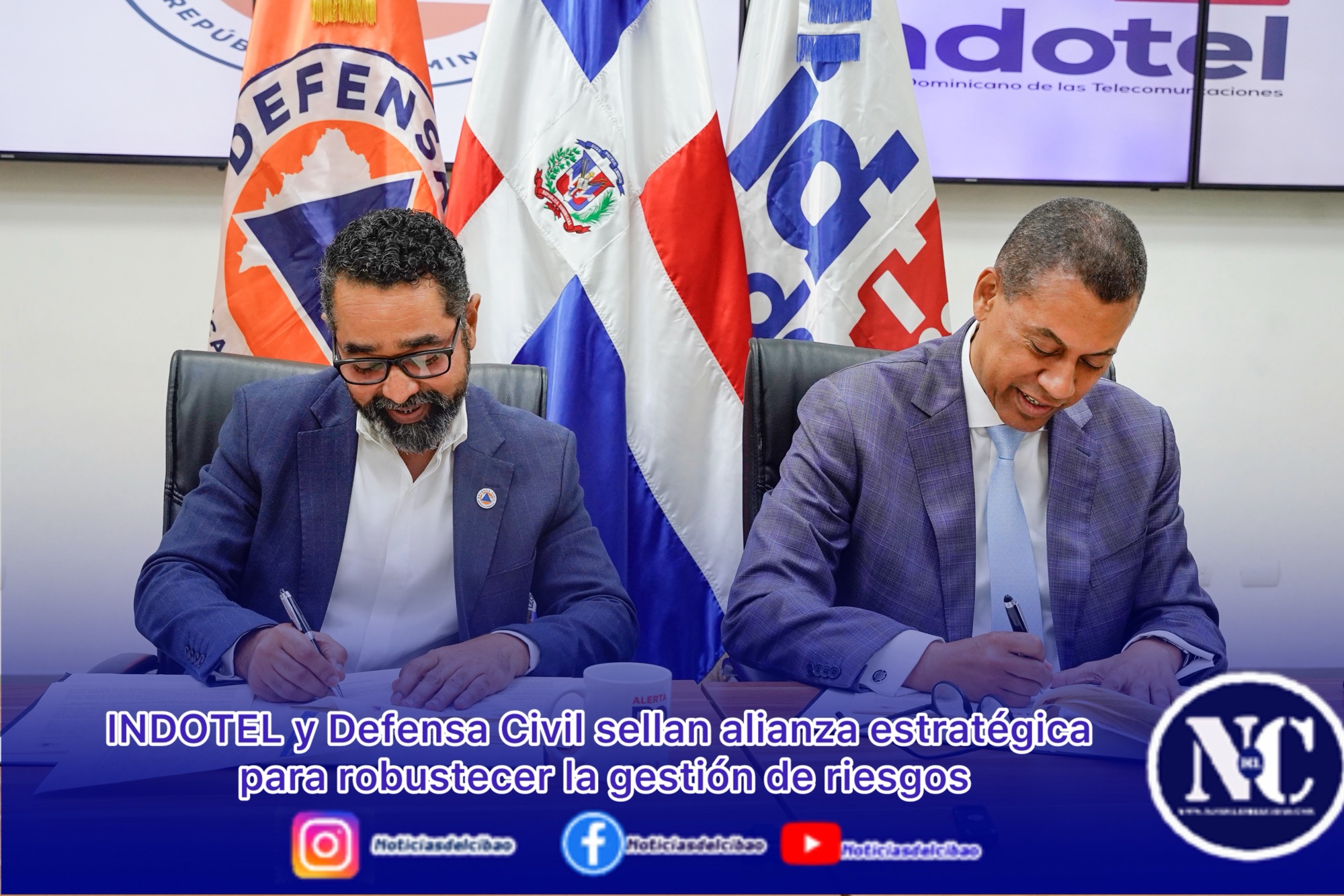 INDOTEL y Defensa Civil sellan alianza estratégica para robustecer la gestión de riesgos