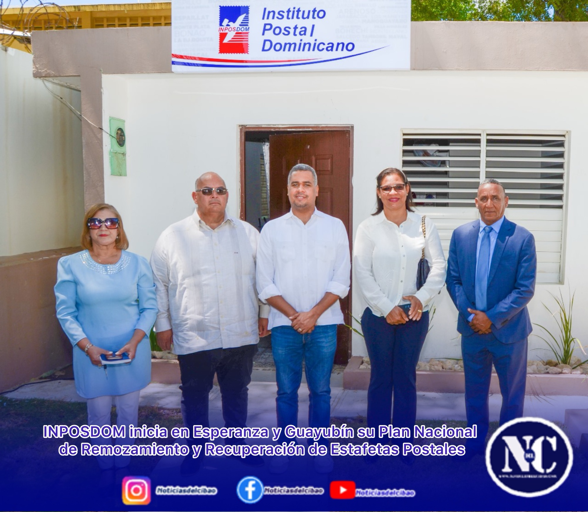 INPOSDOM inicia en Esperanza y Guayubín su Plan Nacional de Remozamiento y Recuperación de Estafetas Postales