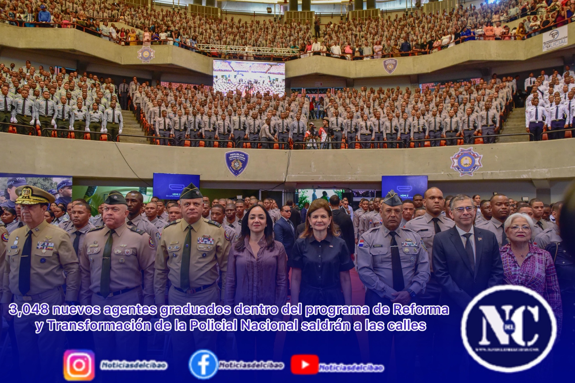 3,048 nuevos agentes graduados dentro del programa de Reforma y Transformación de la Policial Nacional saldrán a las calles