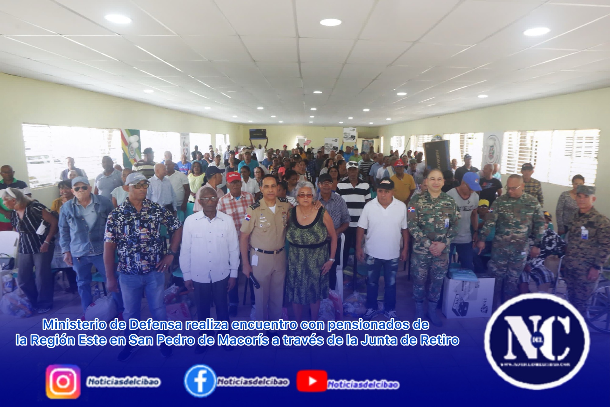 Ministerio de Defensa realiza encuentro con pensionados de la Región Este en San Pedro de Macorís a través de la Junta de Retiro