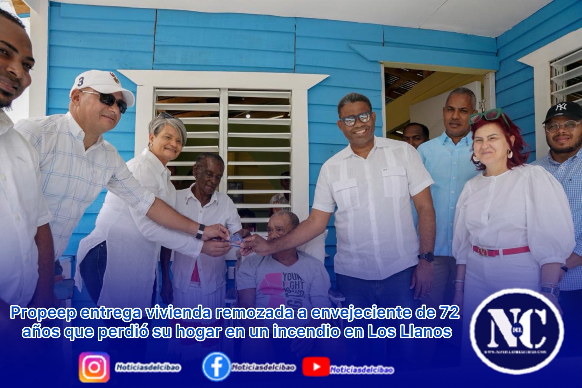 Propeep entrega vivienda remozada a envejeciente de 72 años que perdió su hogar en un incendio en Los Llanos