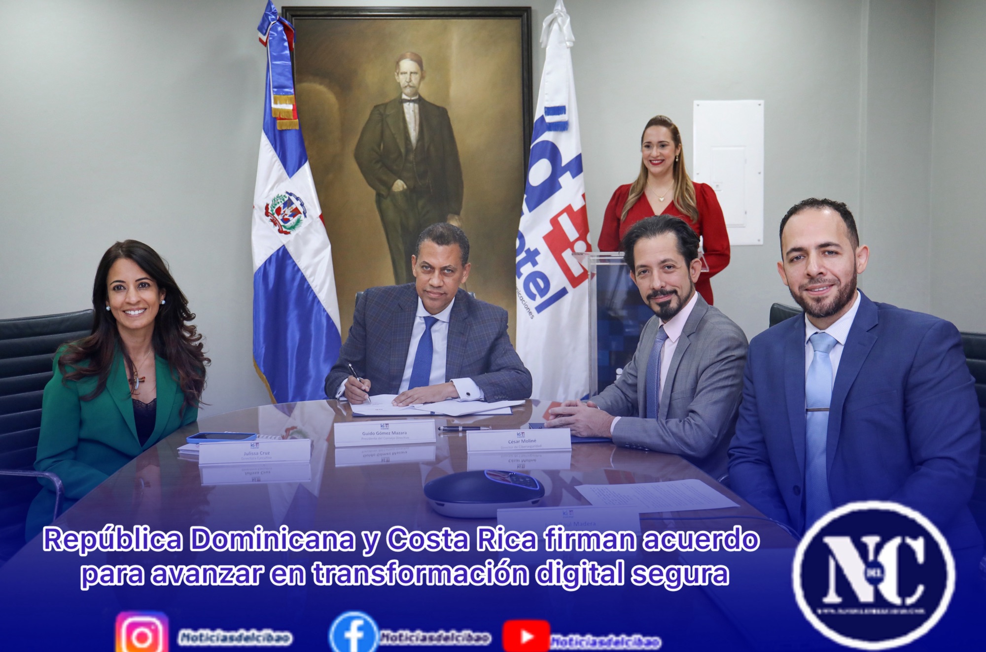 República Dominicana y Costa Rica firman acuerdo para avanzar en transformación digital segura