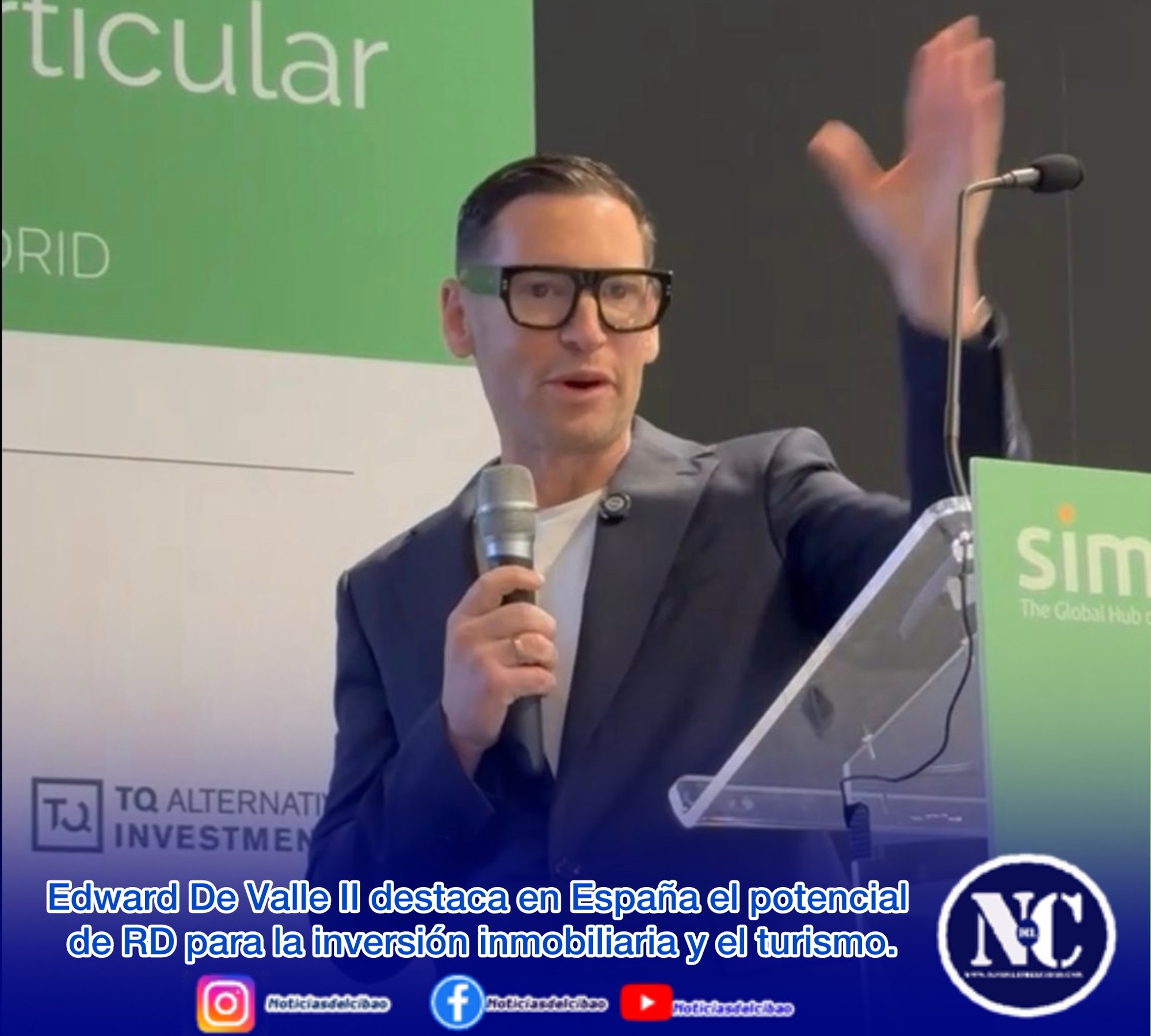 Edward De Valle II destaca en España el potencial de RD para la inversión inmobiliaria y el turismo.