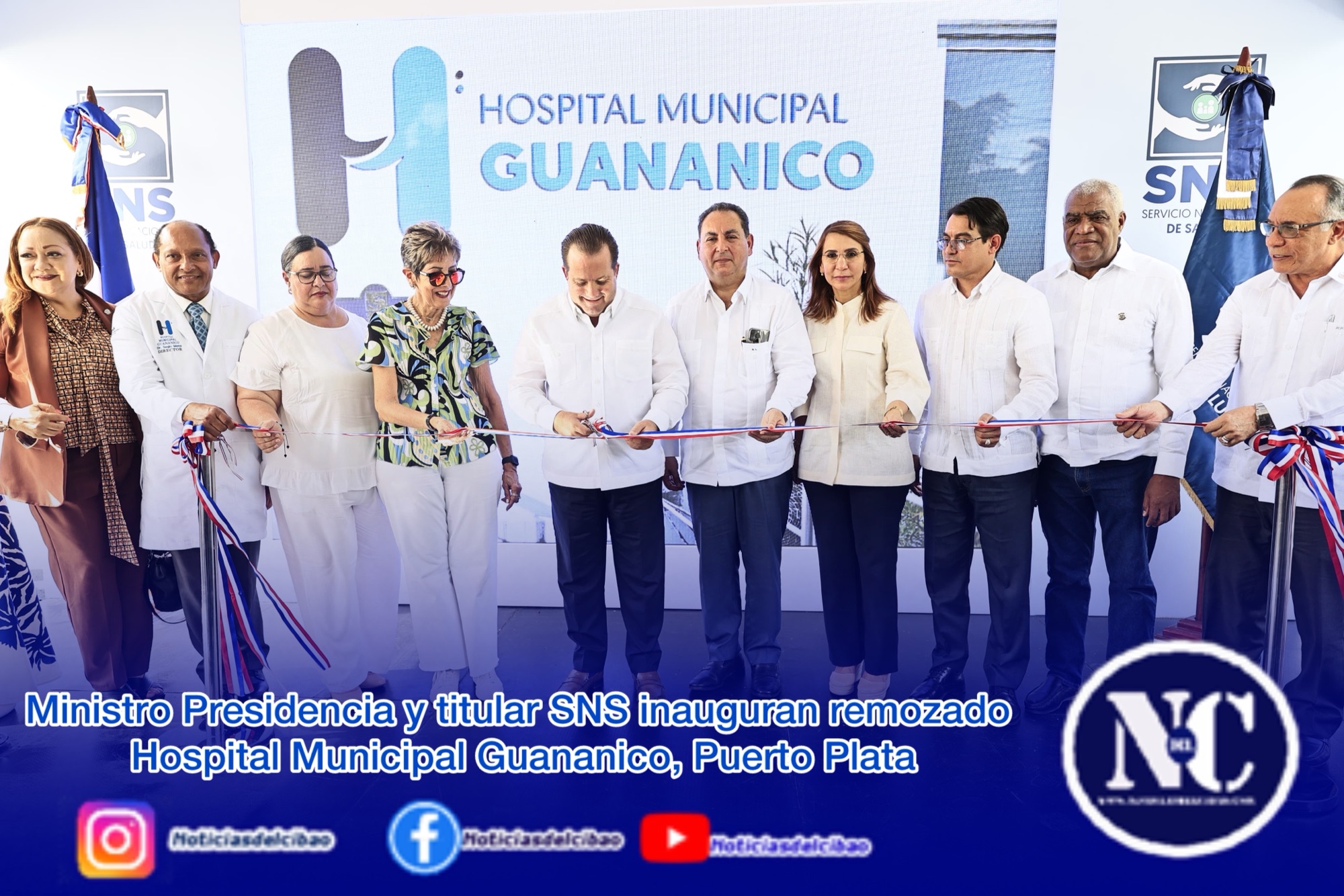 Ministro Presidencia y titular SNS inauguran remozado Hospital Municipal Guananico, Puerto Plata