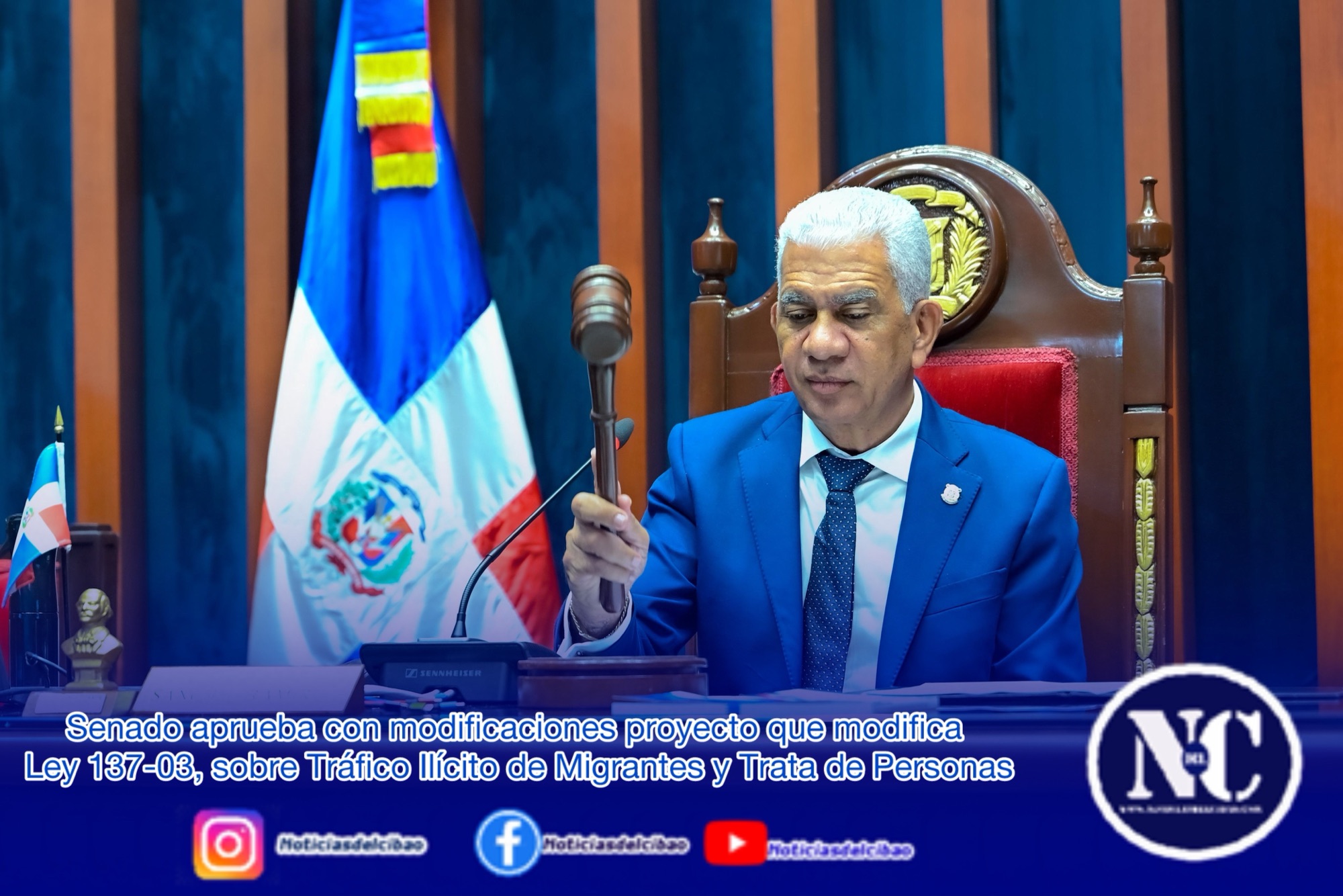 Senado aprueba con modificaciones proyecto que modifica Ley 137-03, sobre Tráfico Ilícito de Migrantes y Trata de Personas