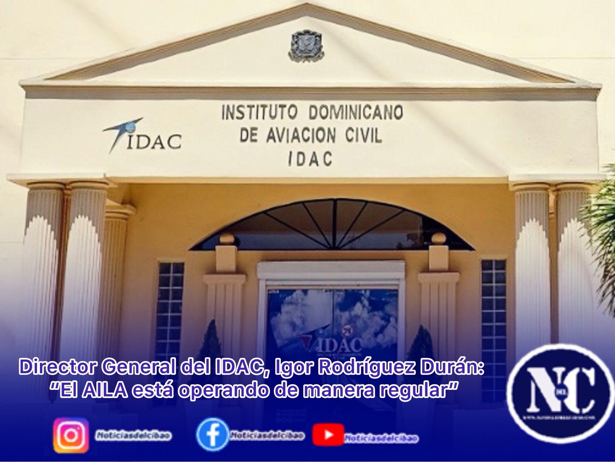 Director General del IDAC, Igor Rodríguez Durán: “El AILA está operando de manera regular”