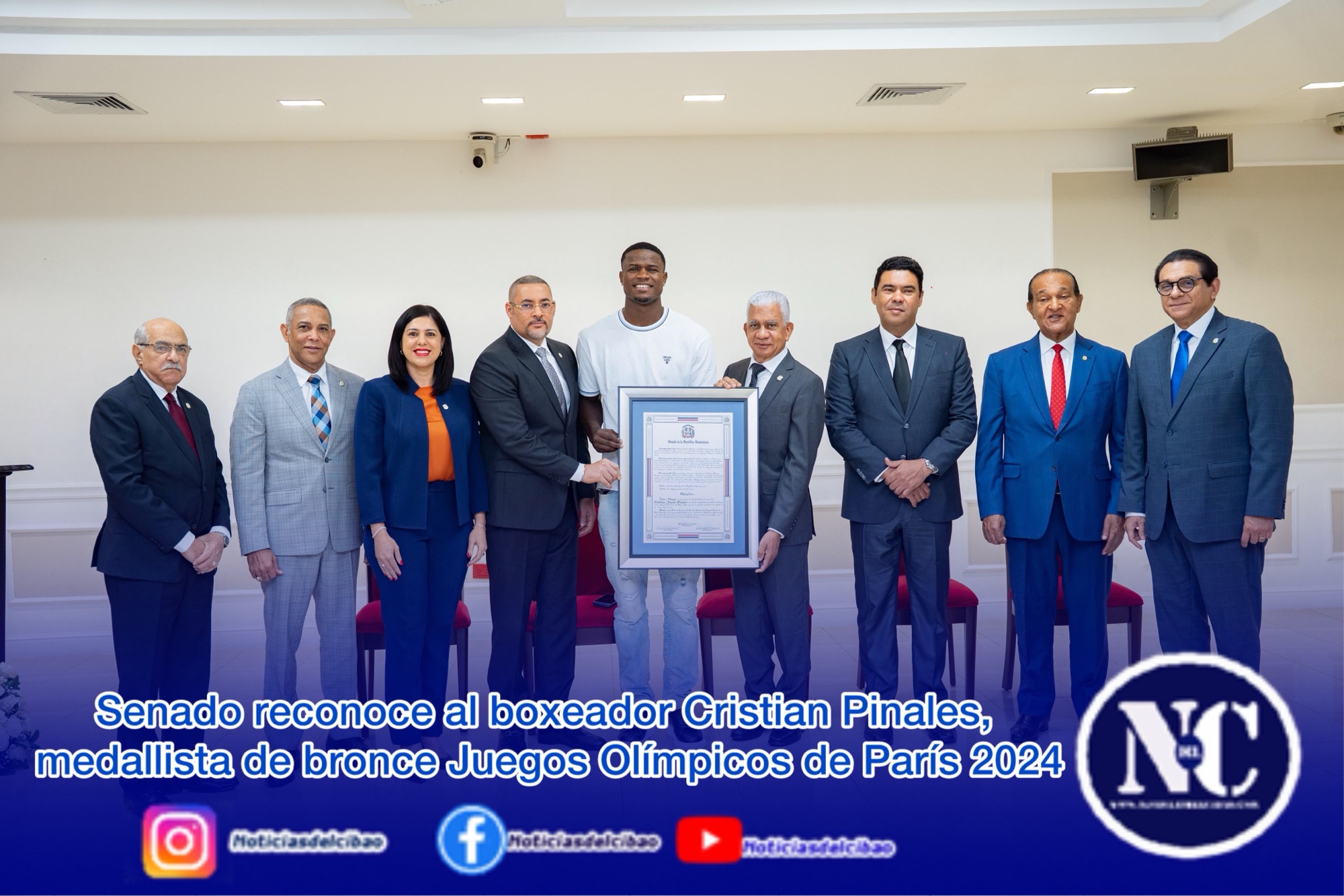 Senado reconoce al boxeador Cristian Pinales, medallista de bronce Juegos Olímpicos de París 2024