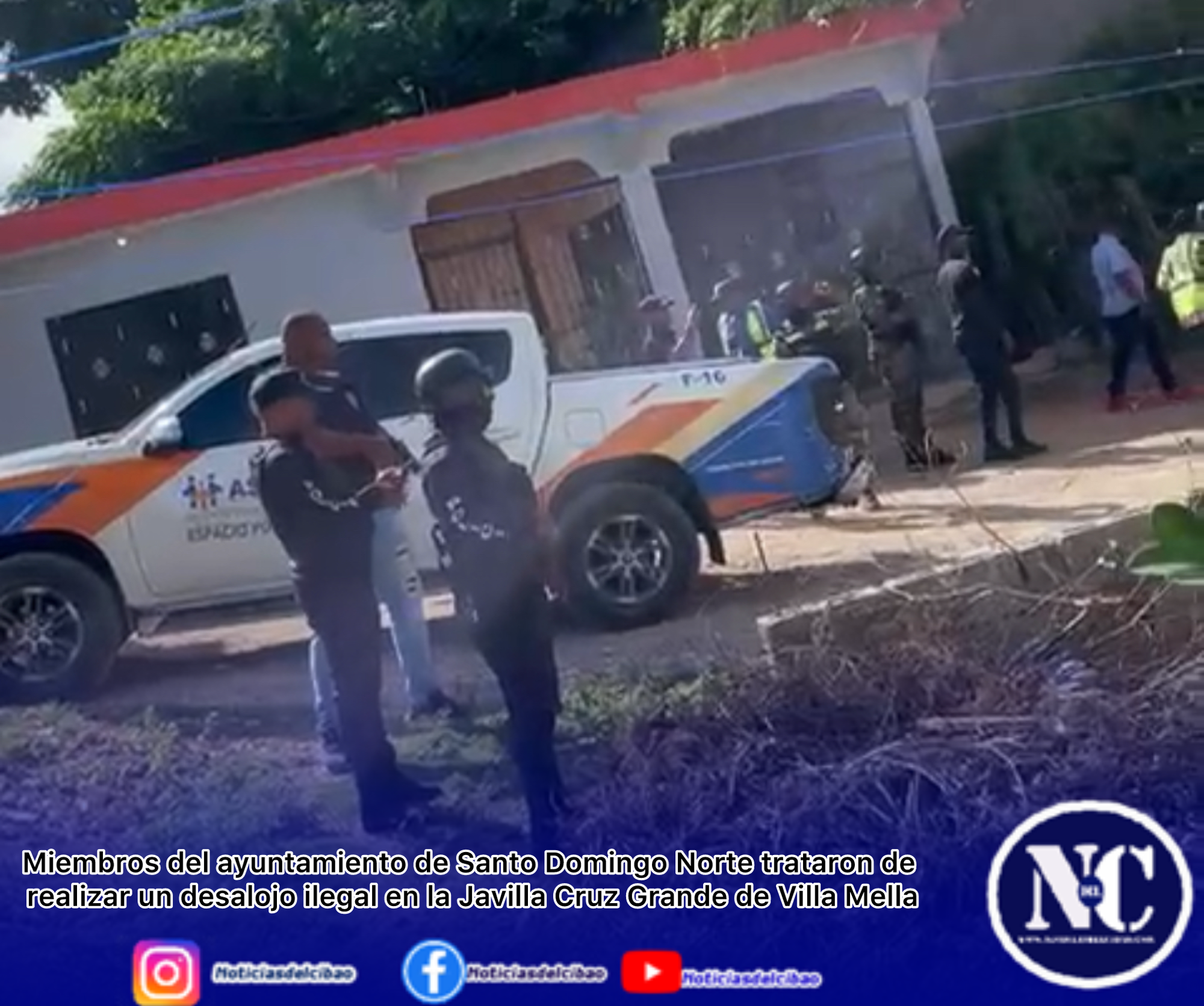 Miembros del ayuntamiento de Santo Domingo Norte trataron de realizar un desalojo ilegal en la Javilla Cruz Grande de Villa Mella
