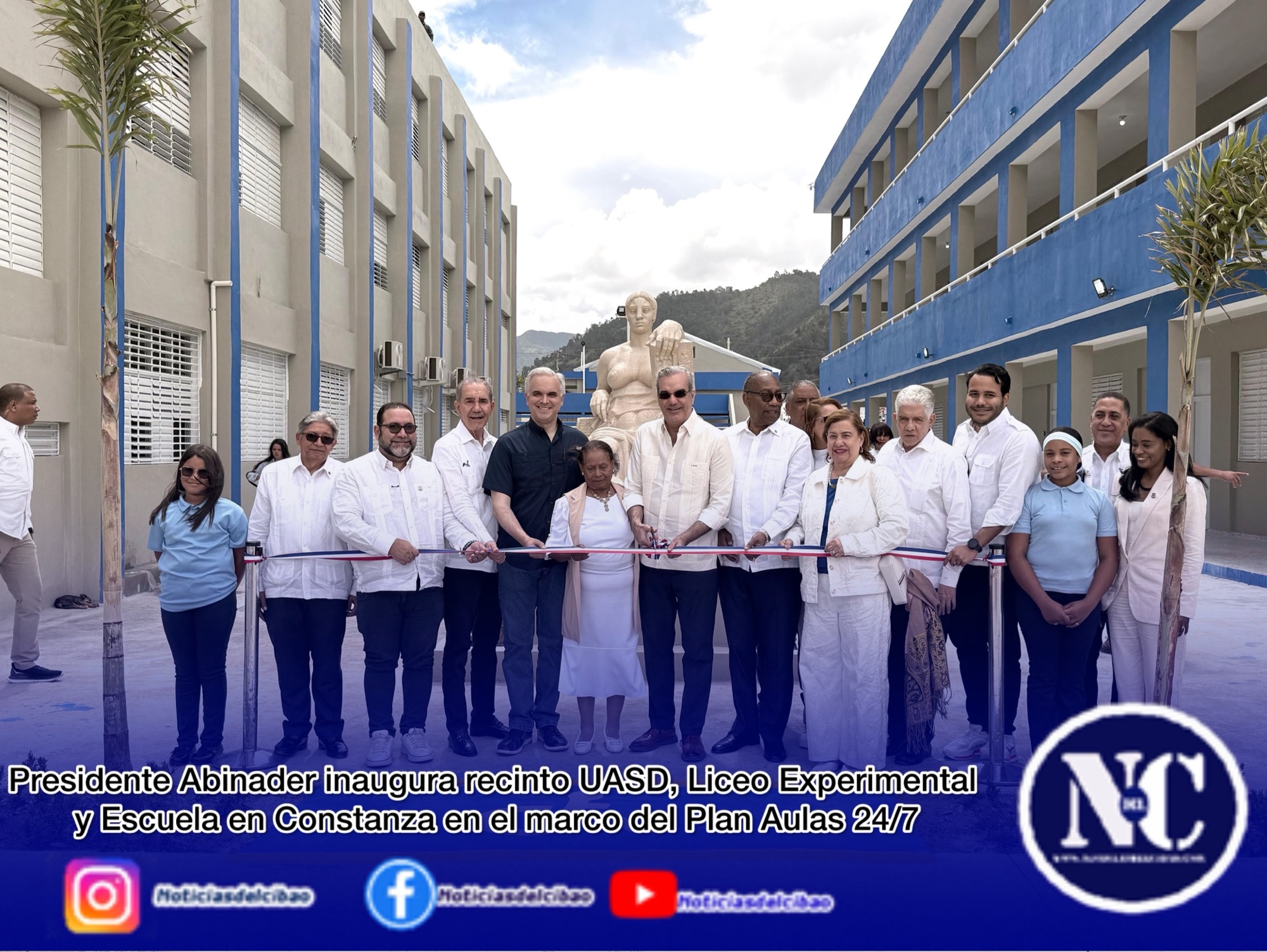 Presidente Abinader inaugura recinto UASD, Liceo Experimental y Escuela en Constanza en el marco del Plan Aulas 24/7