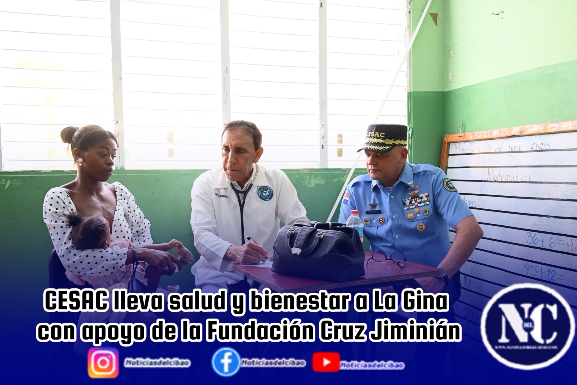 CESAC lleva salud y bienestar a La Gina con apoyo de la Fundación Cruz Jiminián