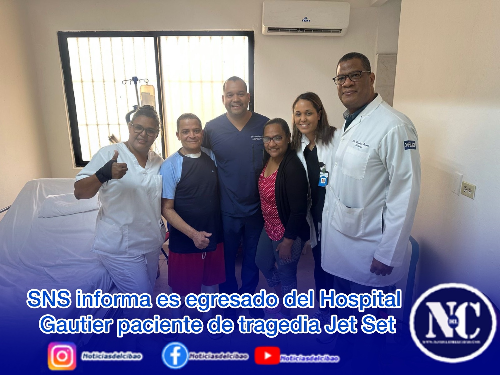 SNS informa es egresado del Hospital Gautier paciente de tragedia Jet Set