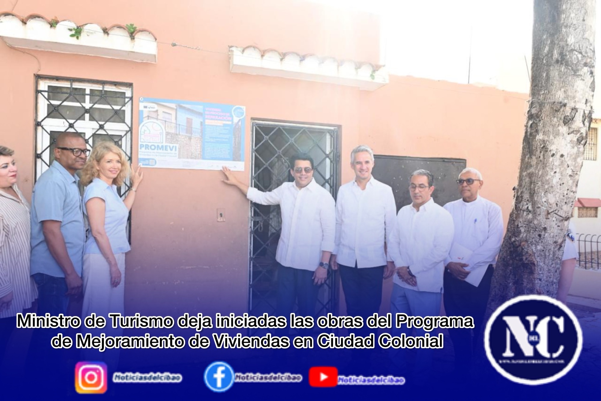 Ministro de Turismo deja iniciadas las obras del Programa de Mejoramiento de Viviendas en Ciudad Colonial