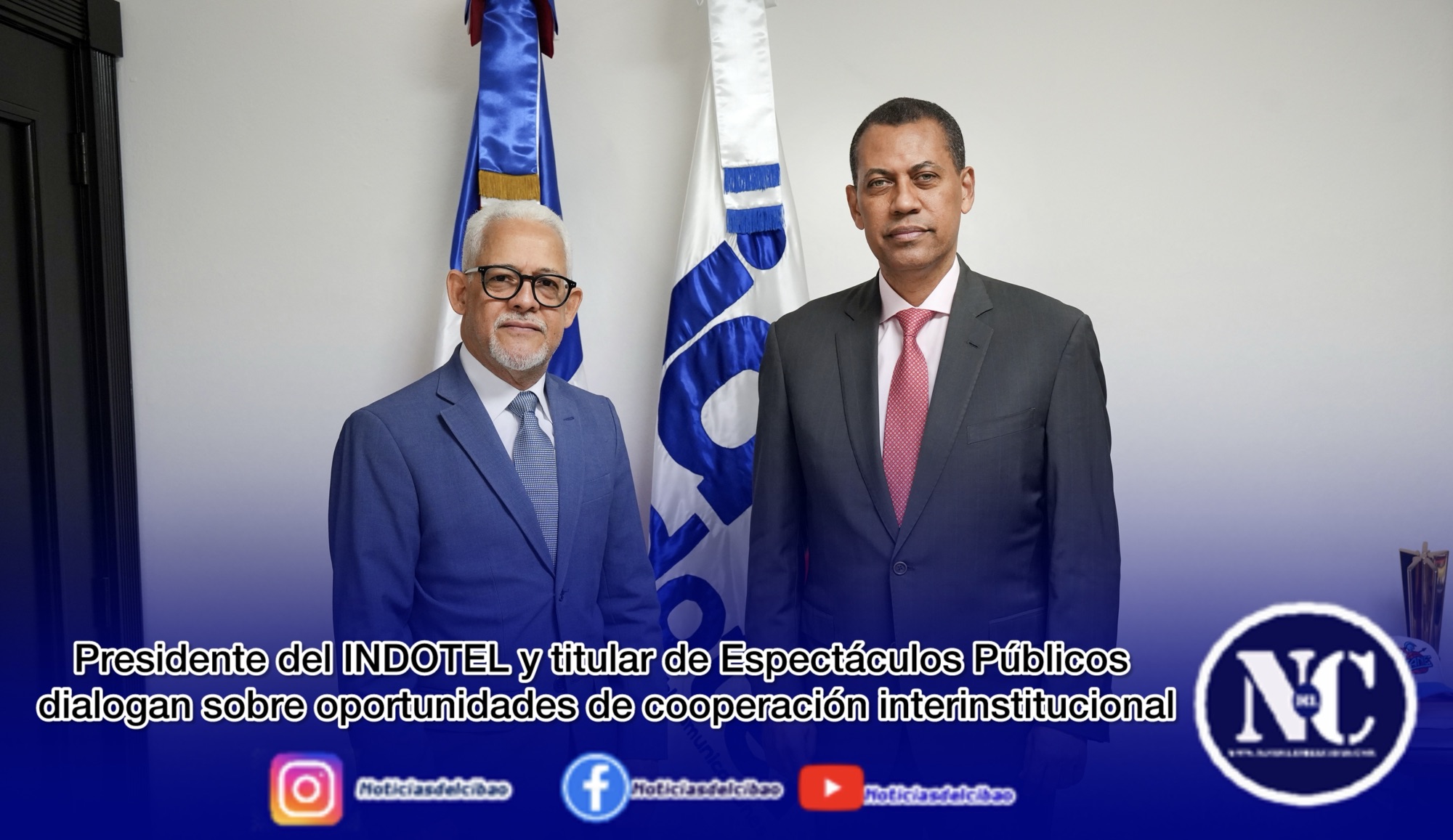 Presidente del INDOTEL y titular de Espectáculos Públicos dialogan sobre oportunidades de cooperación interinstitucional