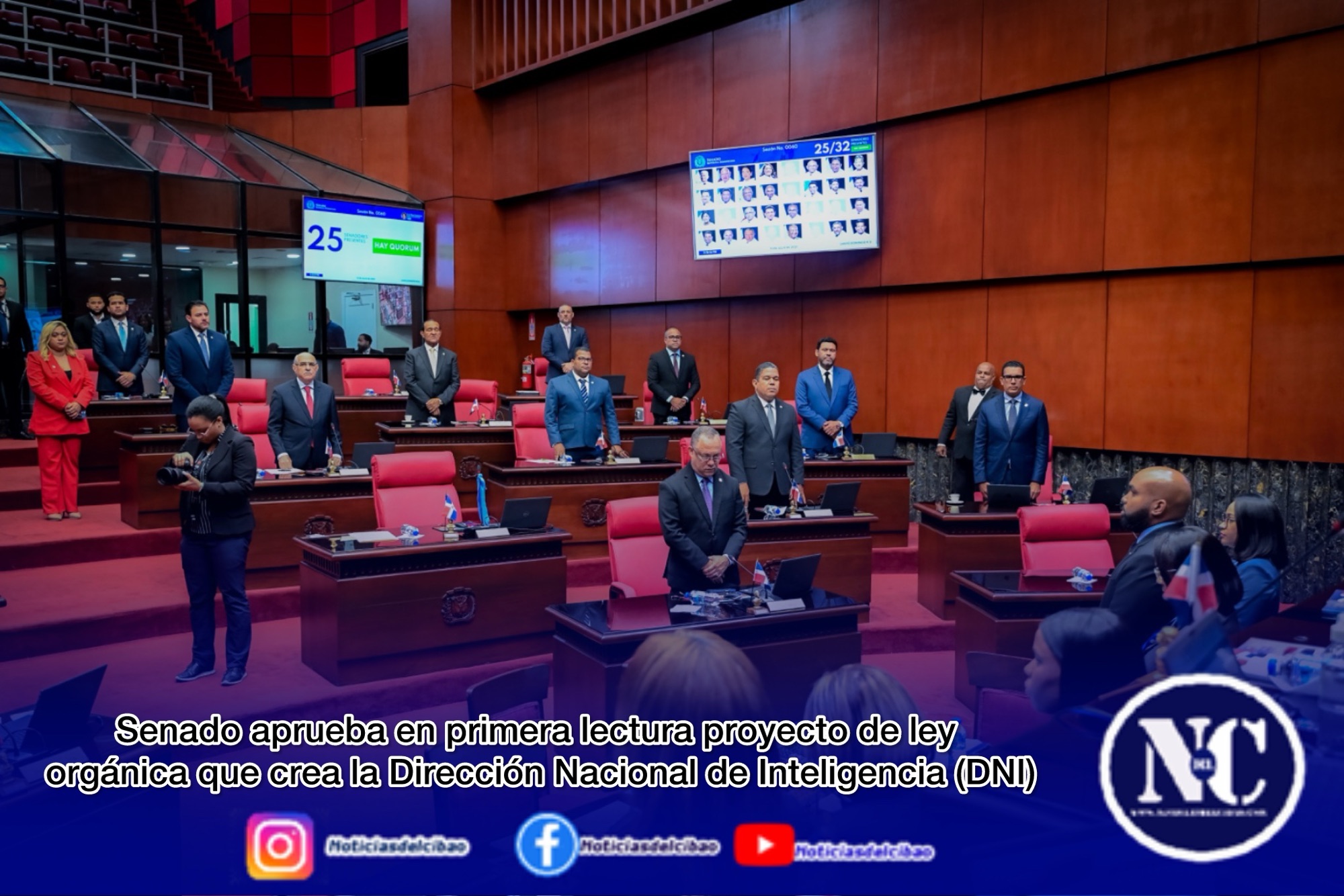 Senado aprueba en primera lectura proyecto de ley orgánica que crea la Dirección Nacional de Inteligencia (DNI)