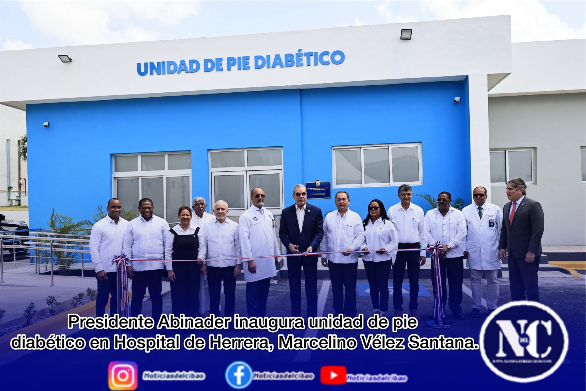 Presidente Abinader inaugura unidad de pie diabético en Hospital de Herrera, Marcelino Vélez Santana.