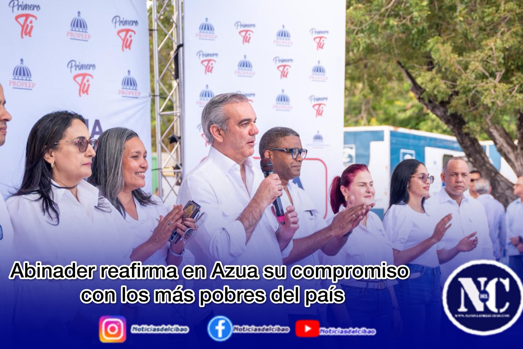 Abinader reafirma en Azua su compromiso con los más pobres del país