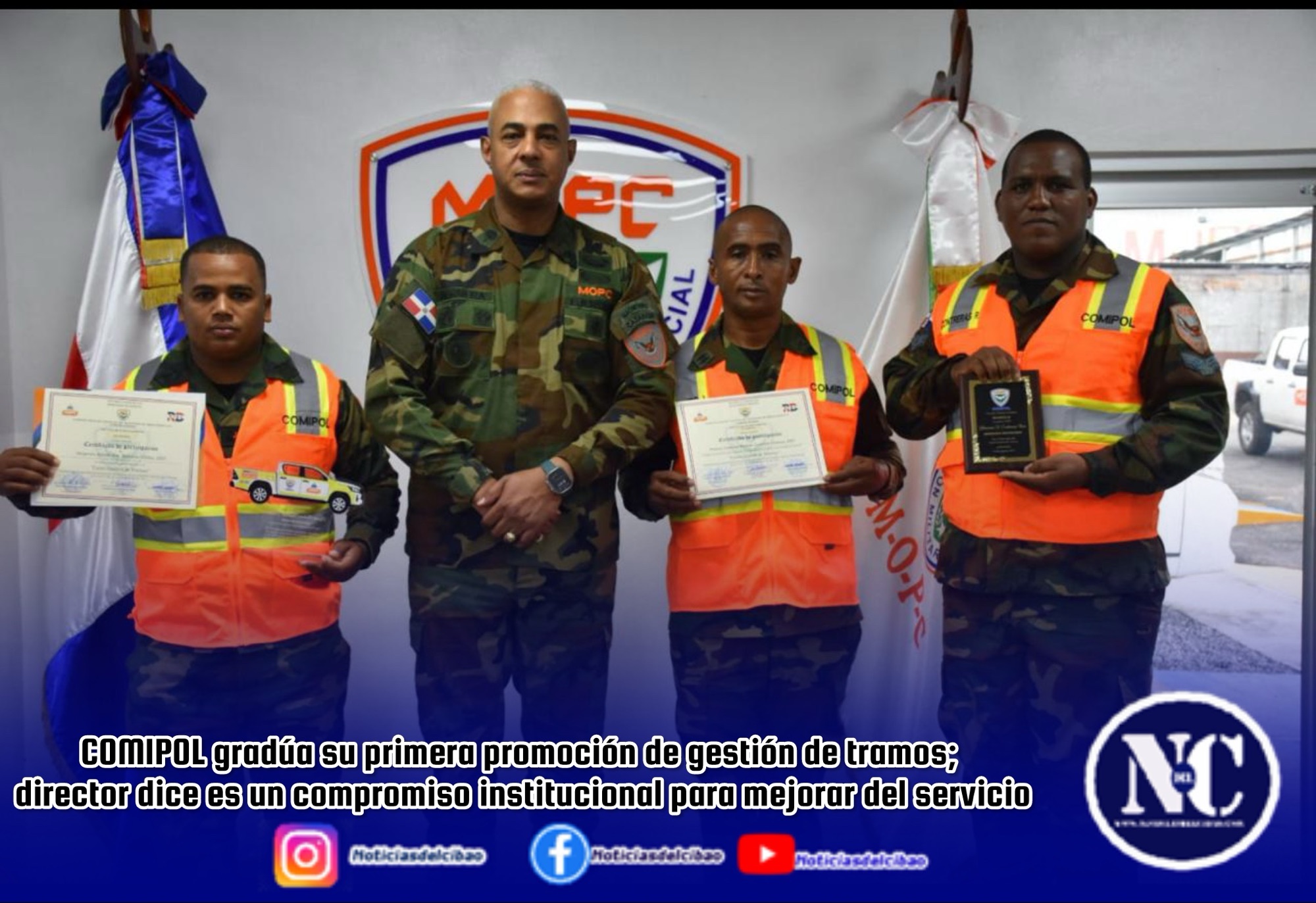 COMIPOL gradúa su primera promoción de gestión de tramos; director dice es un compromiso institucional para mejorar del servicio