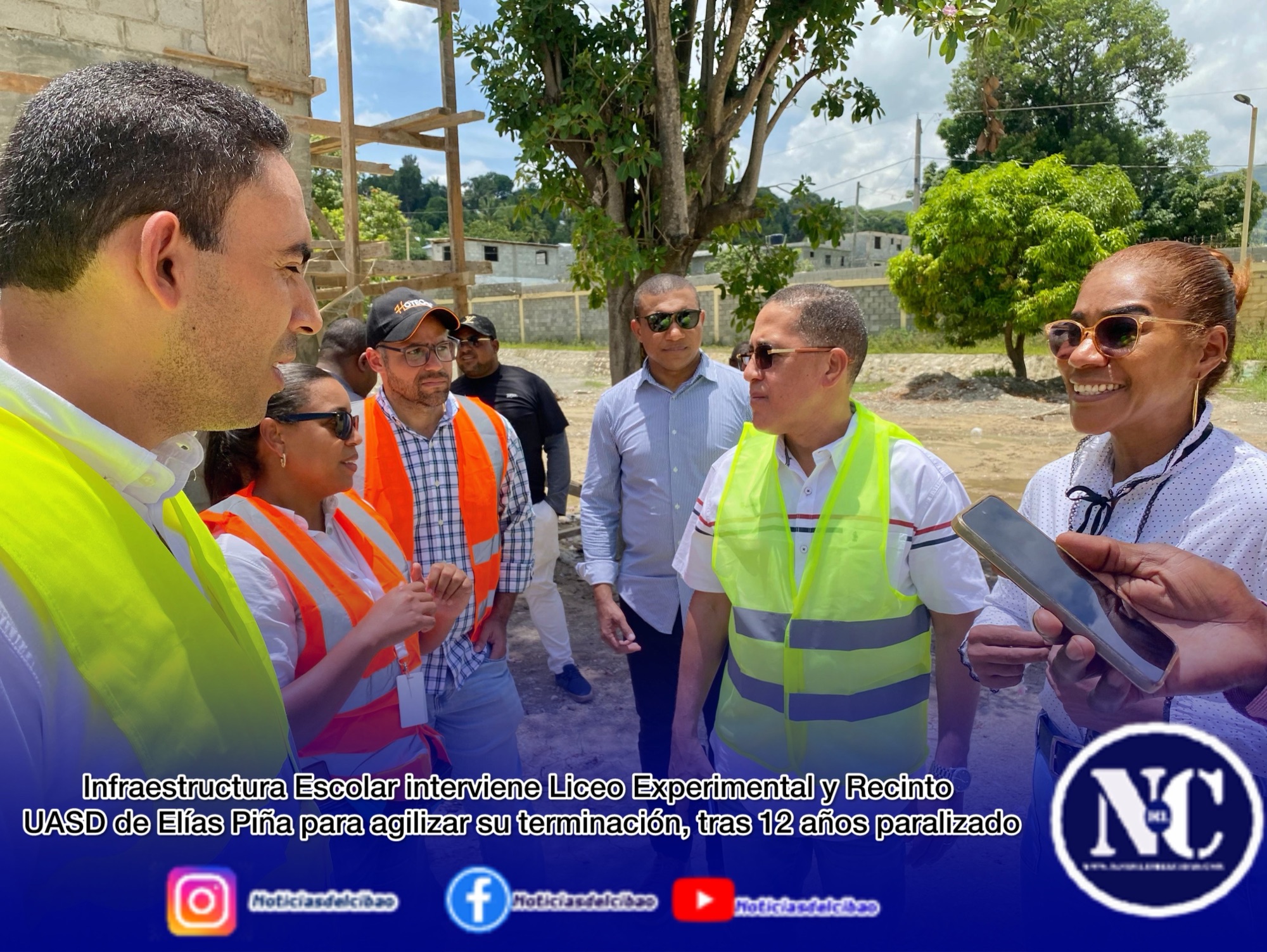 Infraestructura Escolar interviene Liceo Experimental y Recinto UASD de Elías Piña para agilizar su terminación, tras 12 años paralizado