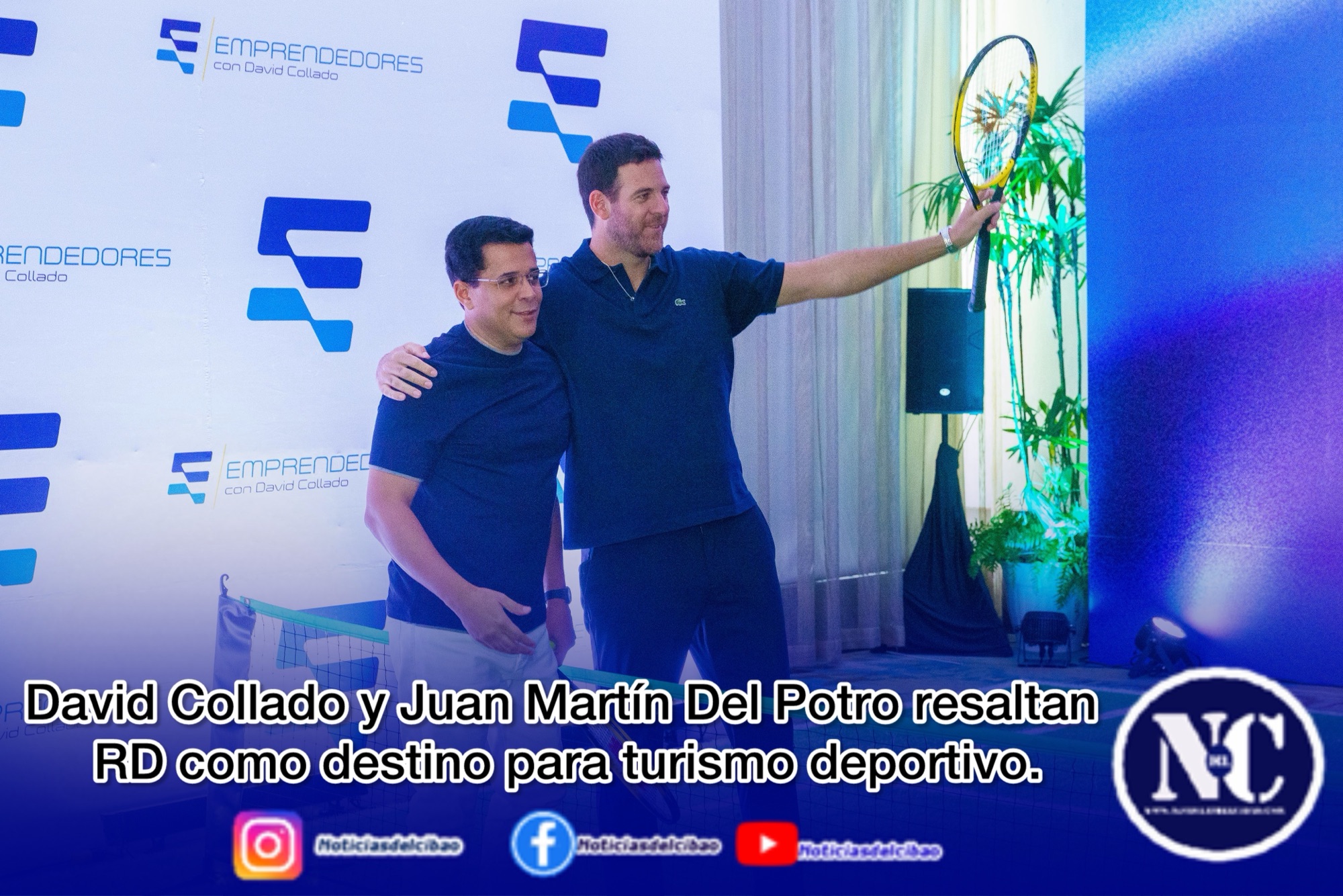 David Collado y Juan Martín Del Potro resaltan RD como destino para turismo deportivo.