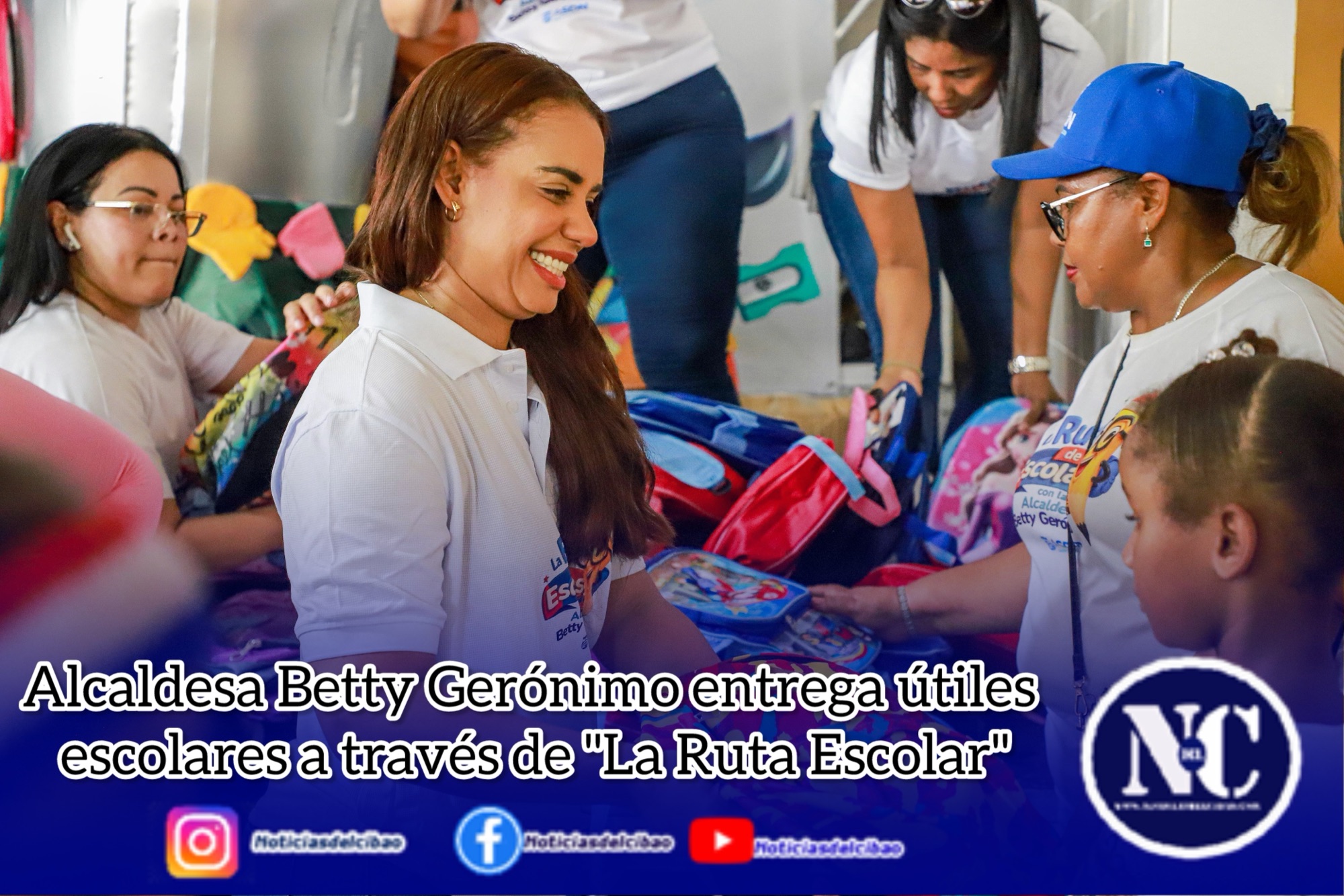 Alcaldesa Betty Gerónimo entrega útiles escolares a través de «La Ruta Escolar»