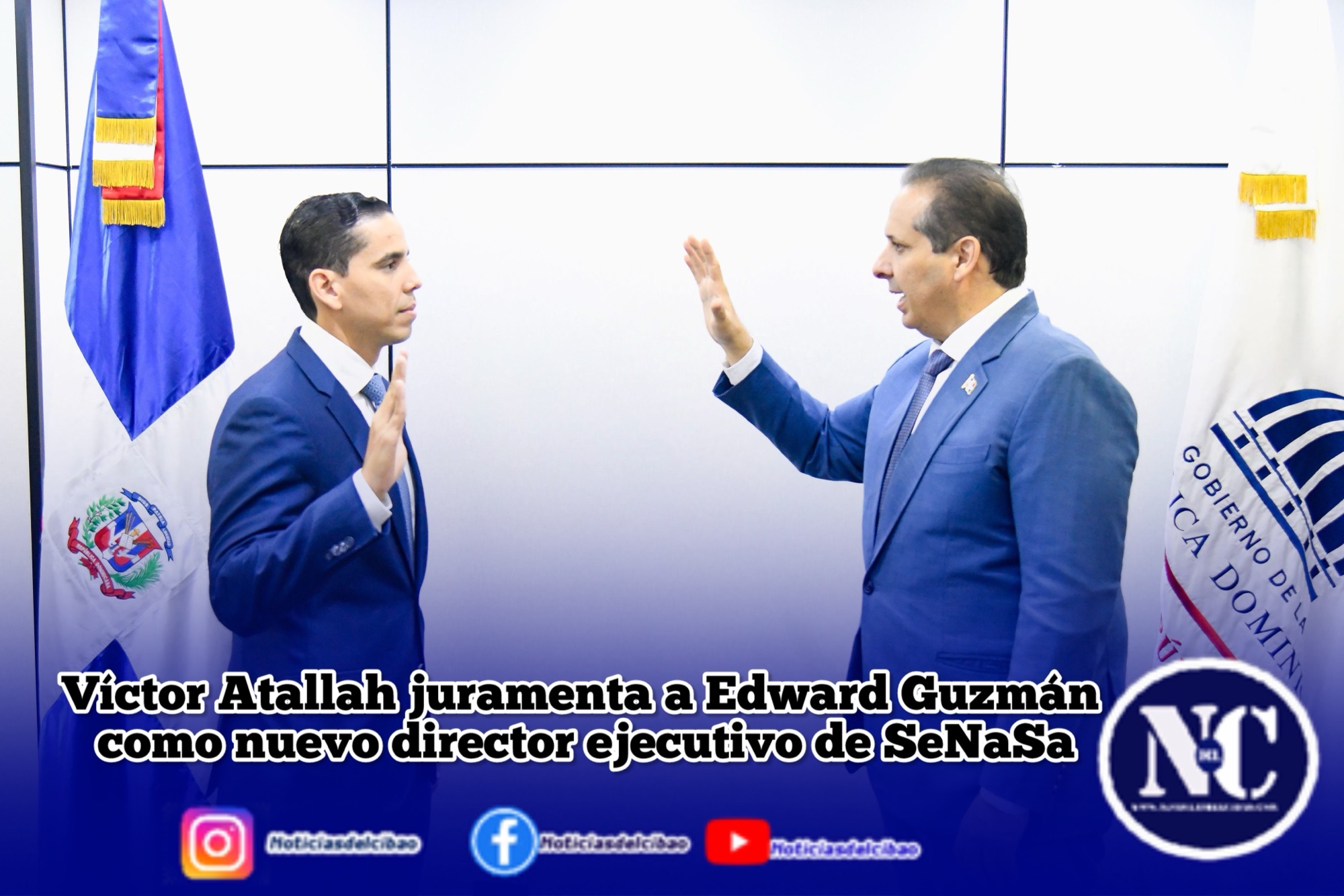 Víctor Atallah juramenta a Edward Guzmán como nuevo director ejecutivo de SeNaSa