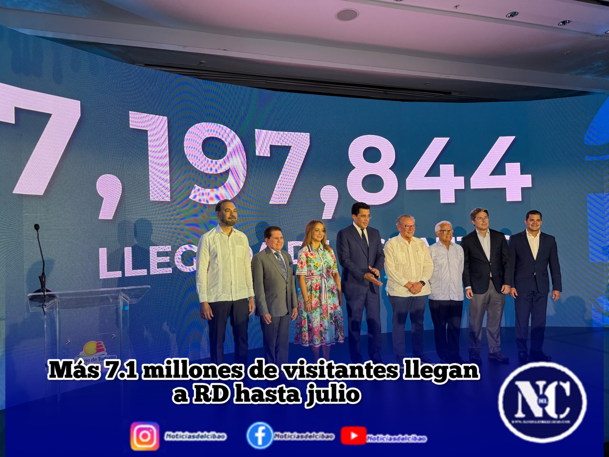 Más 7.1 millones de visitantes llegan a RD hasta julio