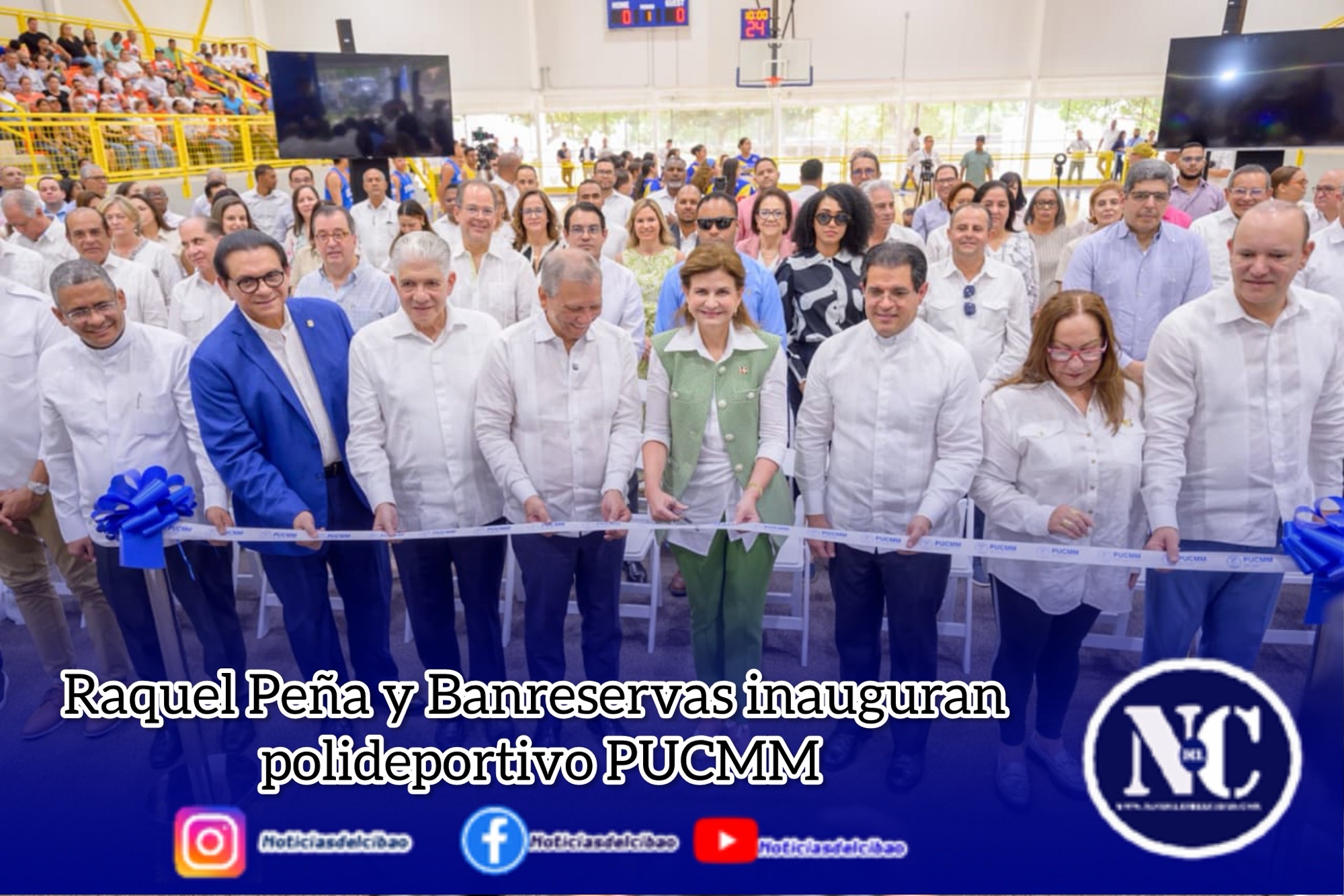 Raquel Peña y Banreservas inauguran polideportivo PUCMM