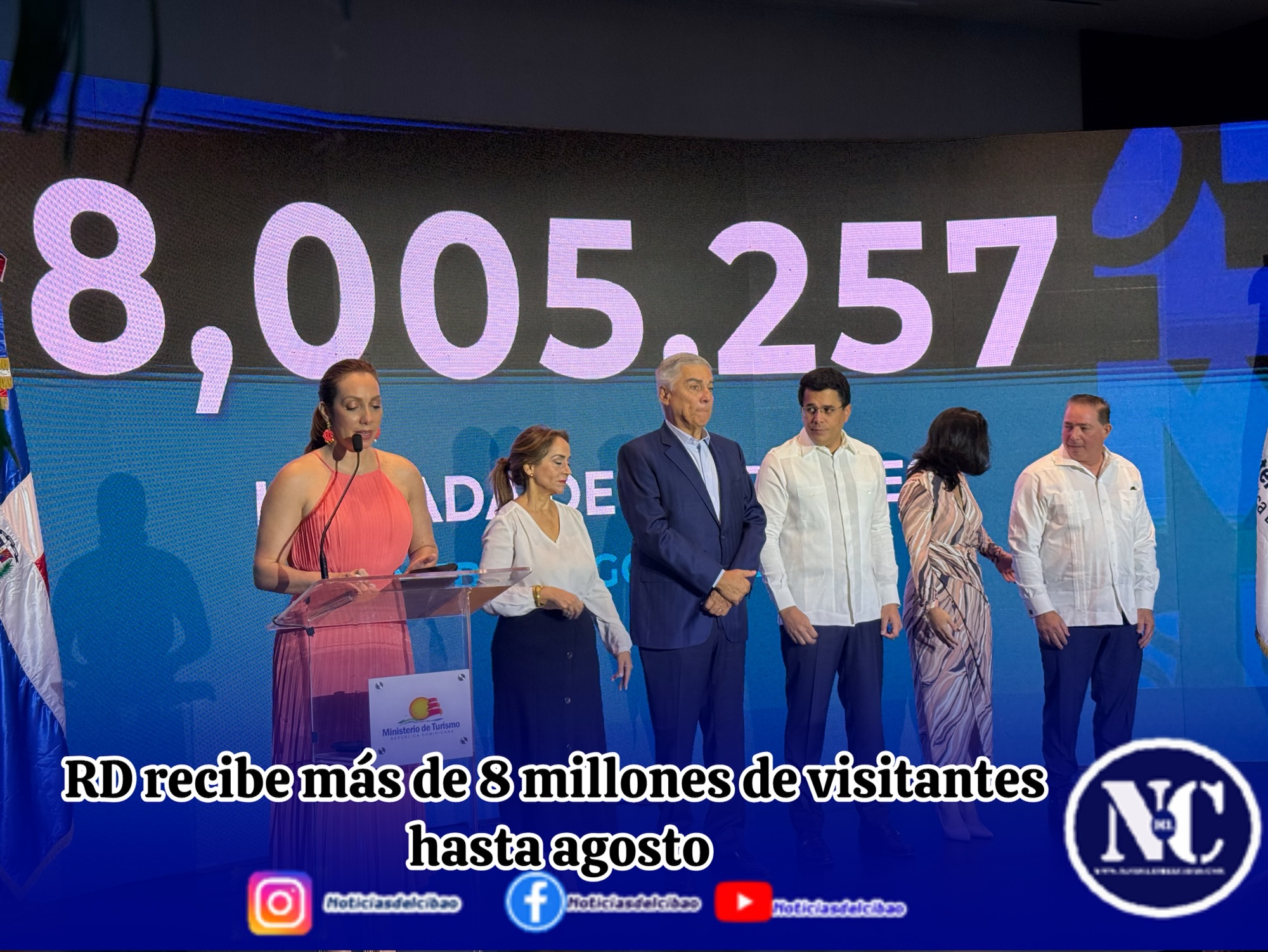 RD recibe más de 8 millones de visitantes hasta agosto